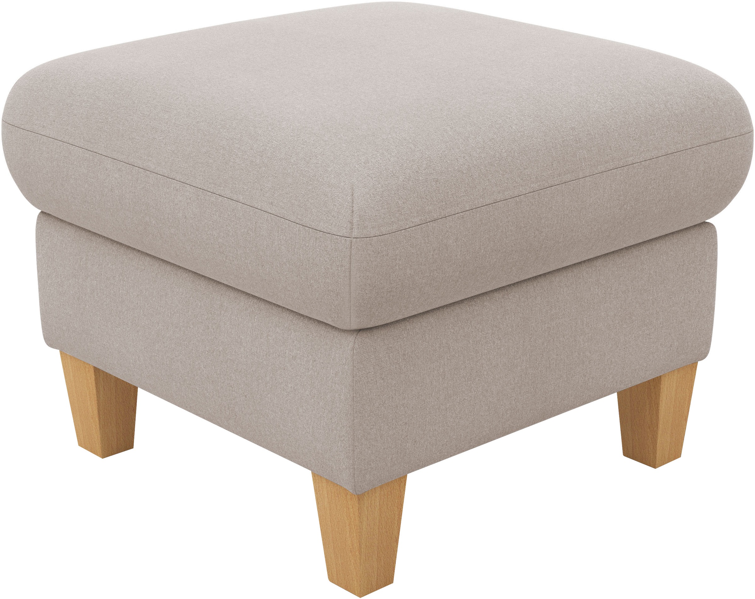 Home affaire Polsterhocker "Rochelle", (1 St.), Massive 12 cm Holzbeine günstig online kaufen