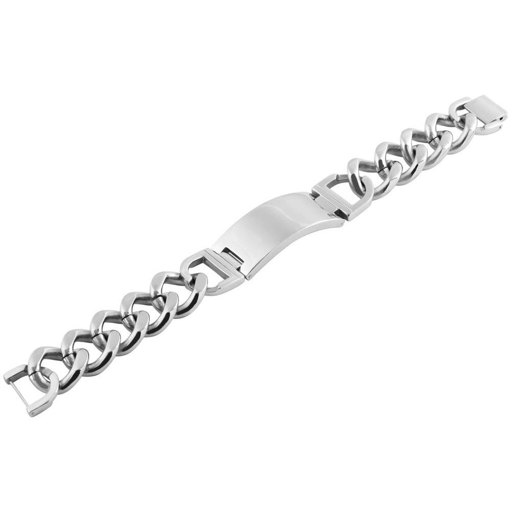 ADELIA ́S Herren Armband "Armband – Panzerarmband aus Edelstahl 25 cm", 2,5cm, Edelstahl, silber, Edelstahl, Armbänder, Perfekt als Geschenk zum