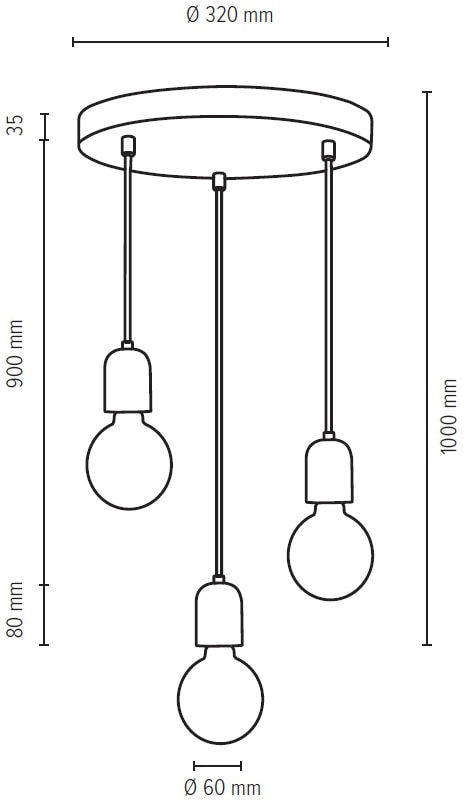 SPOT Light Pendelleuchte »AMORY«, 3 flammig-flammig, Hängeleuchte, Echtes  Beton, Ideal für Vintage-Leuchtmittel | BAUR