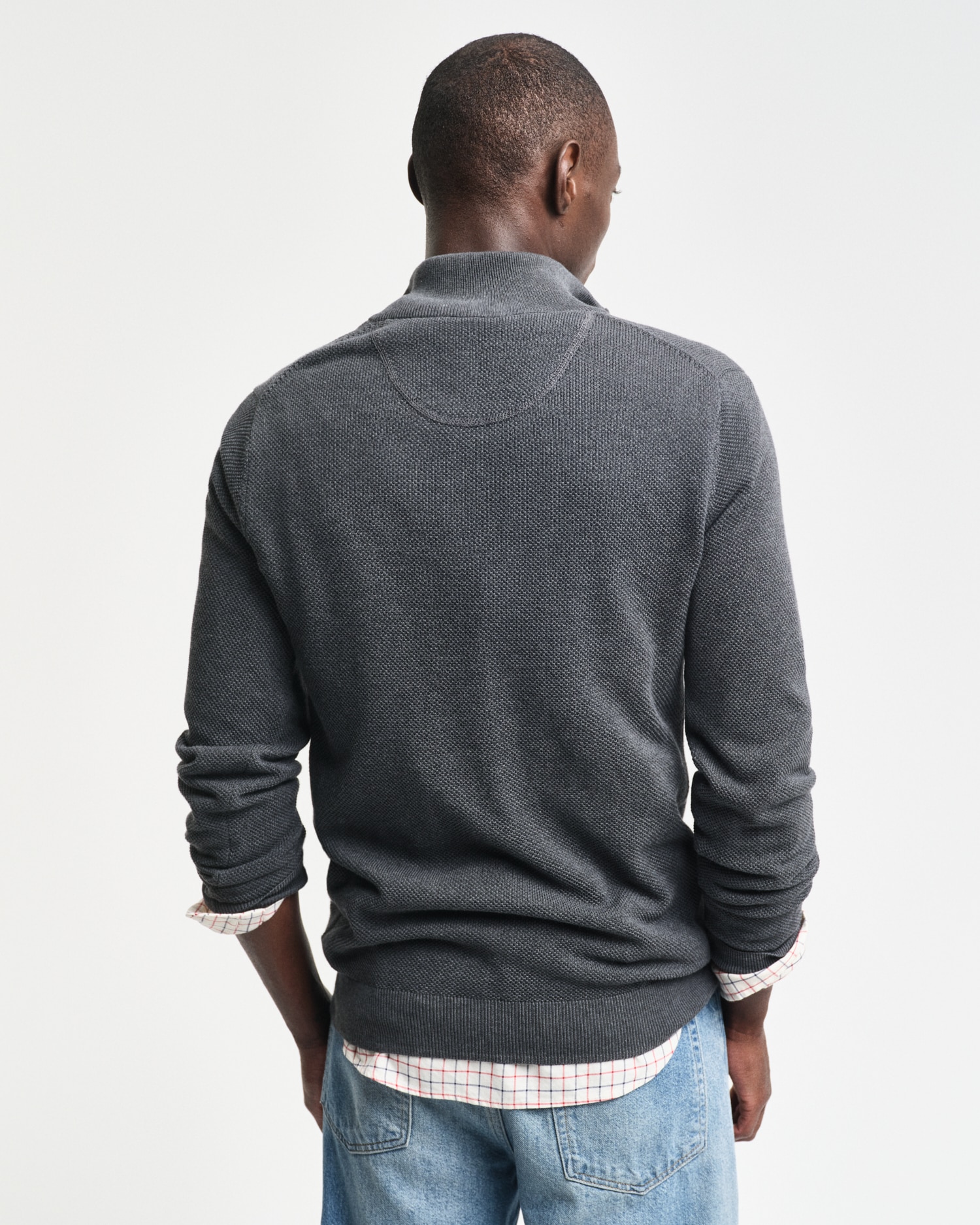 Gant Troyer »COTTON PIQUE HALF ZIP«, mit Piqué-Struktur