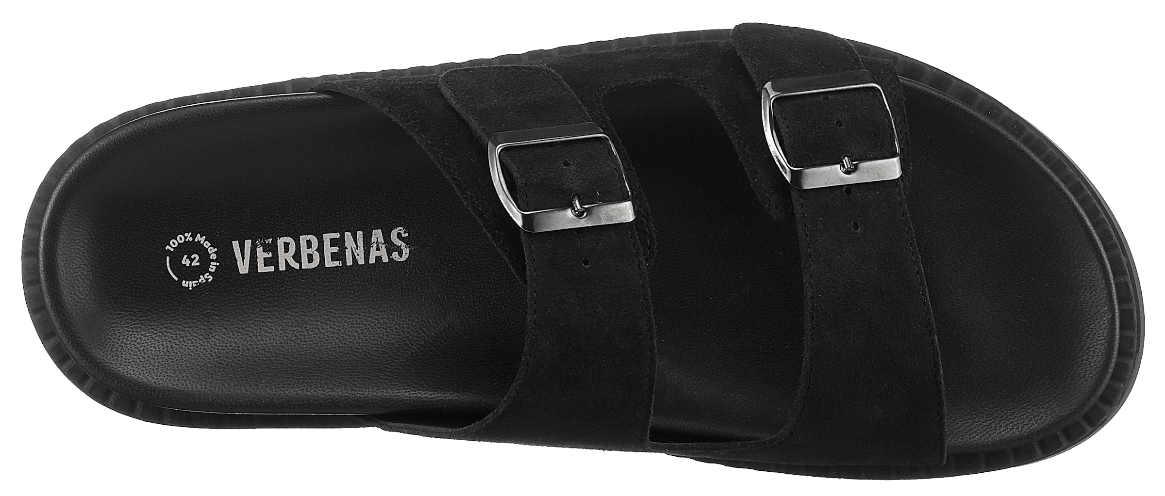 VERBENAS Pantolette »Capri Serraje«, Sommerschuh, Schlappen, Hausschuh, Urlaubschuh aus feinem Leder