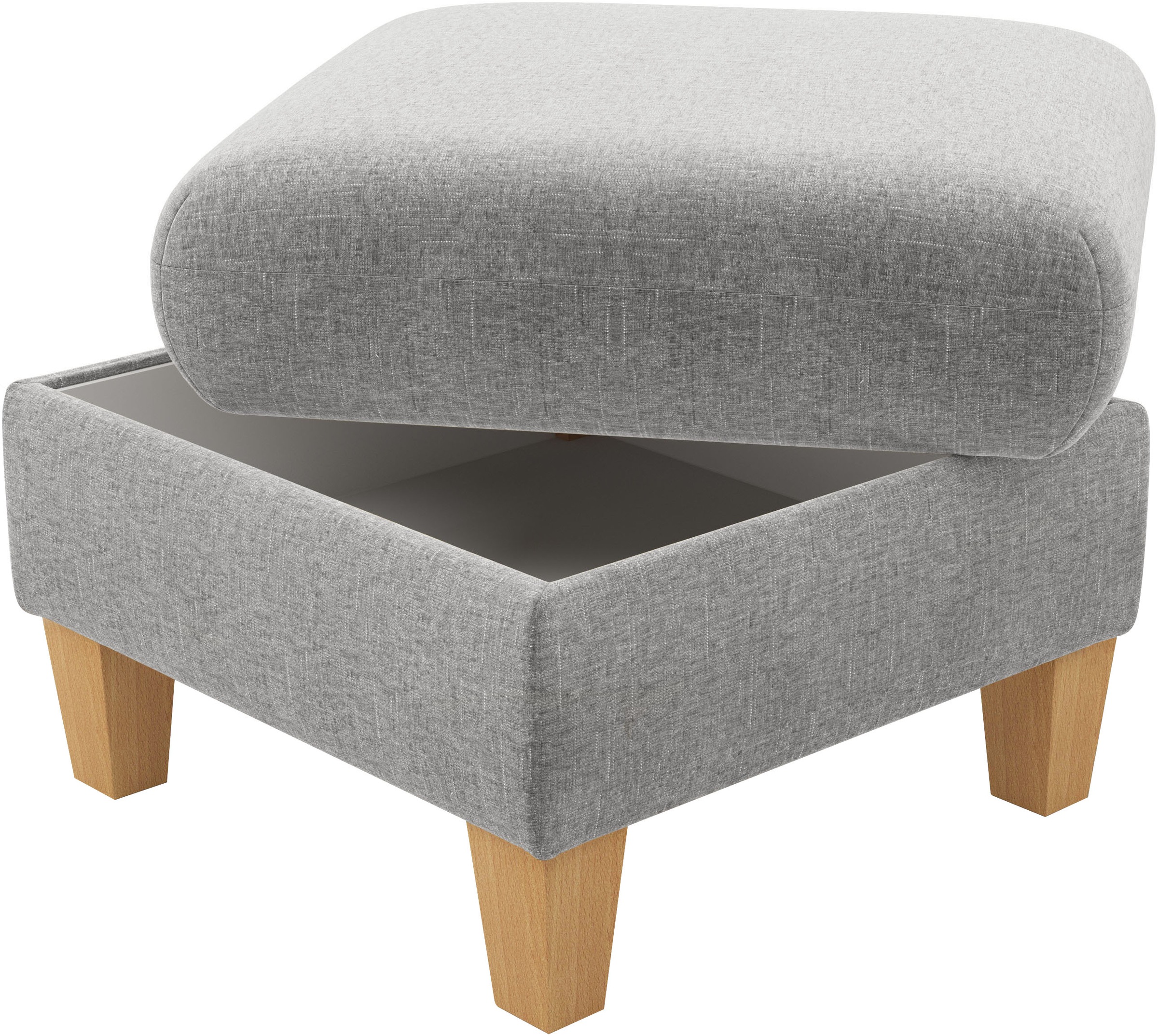 Home affaire Polsterhocker »Rochelle«, (1 St.), Massive 12 cm Holzbeine