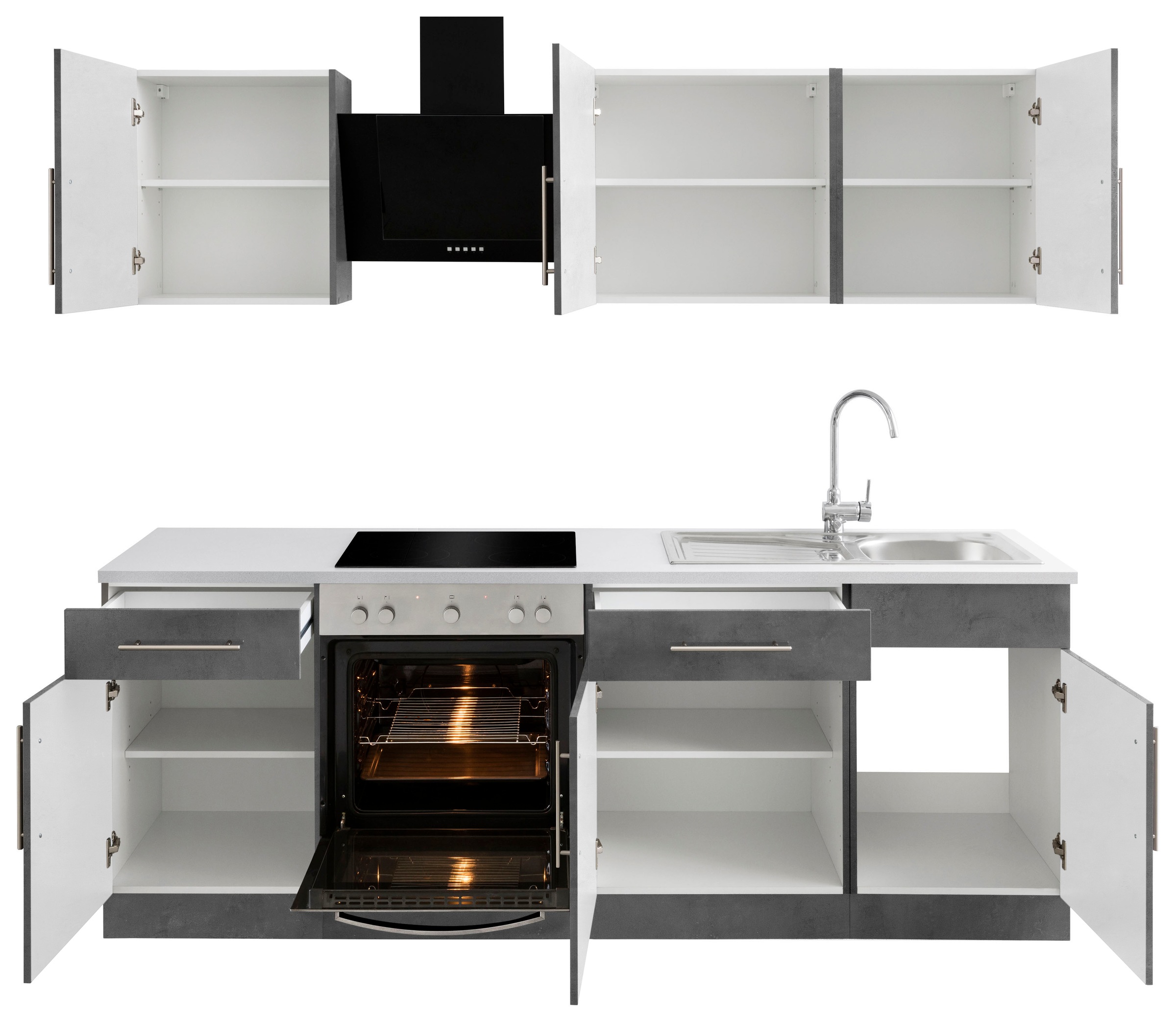 Thumbnail - wiho Küchen Küchenzeile "Cali, TOPSELLER" ohne E-Geräte, Breite 220 cm