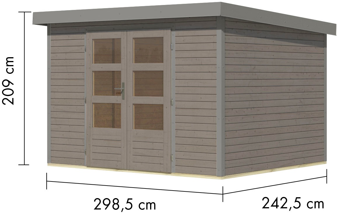 Karibu Gartenhaus »Jupiter 5 D«, in verschiedenen Farben