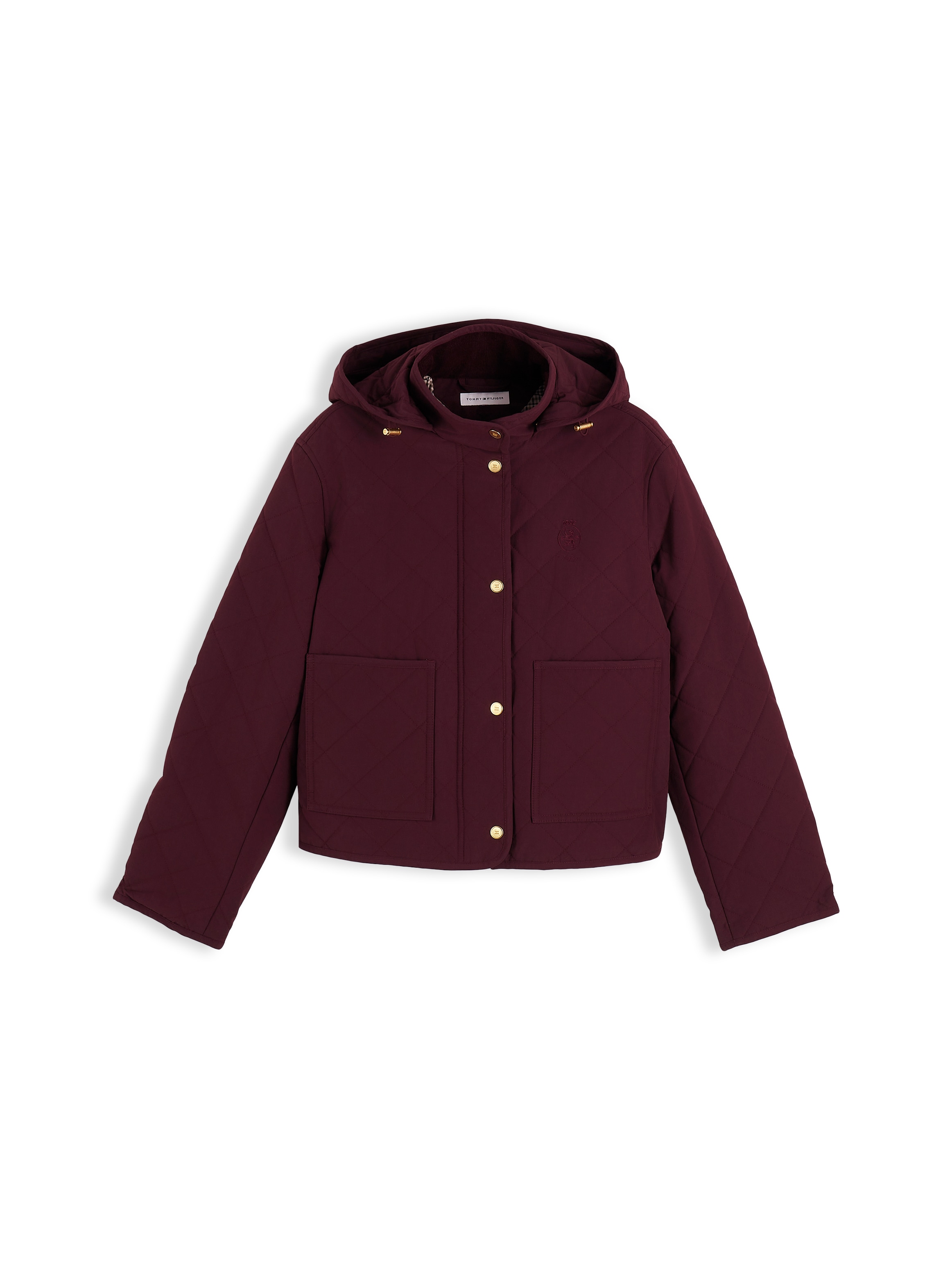 Tommy Hilfiger Steppjacke »QUILTED HOOD JACKET« mit Kapuze Baumwollmischung