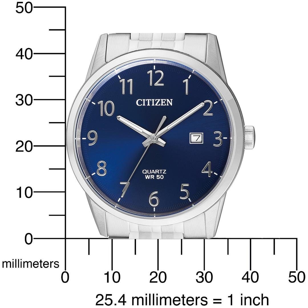 Citizen Quarzuhr, Armbanduhr, Herrenuhr, Damenuhr, Edelstahlarmband, Datum