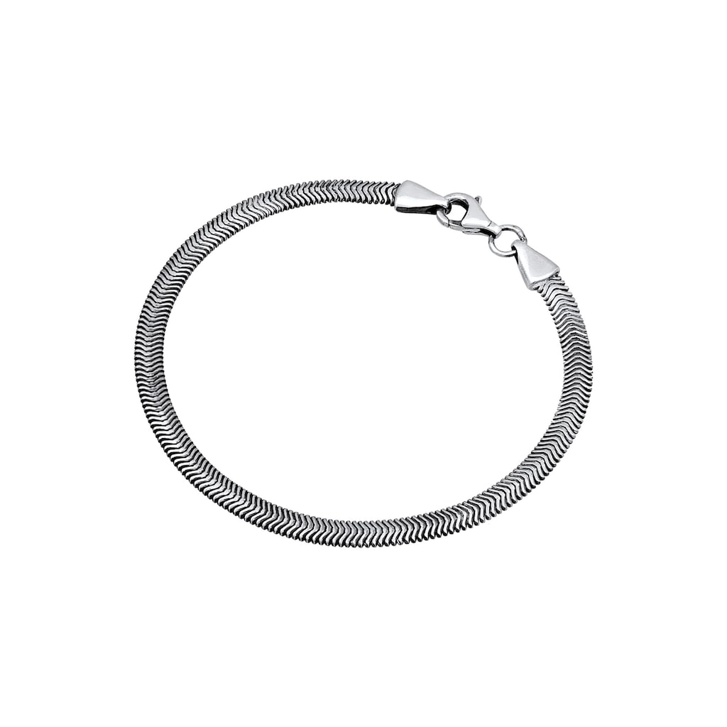 Kuzzoi Armband »Flach Elegant Schlangenkette Fischgräte 925 Silber«