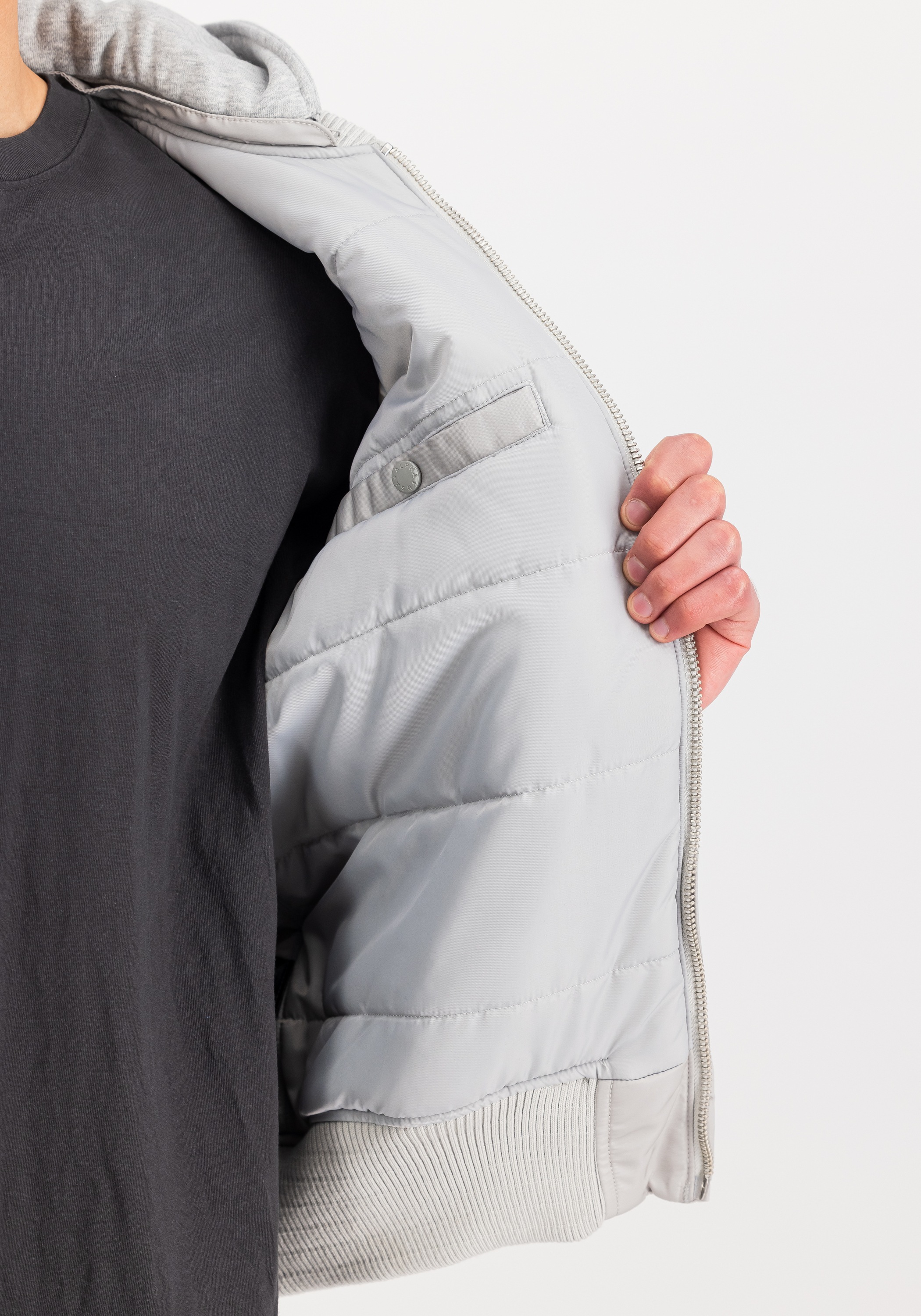Alpha Industries Bomberjacke »Alpha Industries Men - Bomber Jackets MA-1 Zip Hood Back Print«