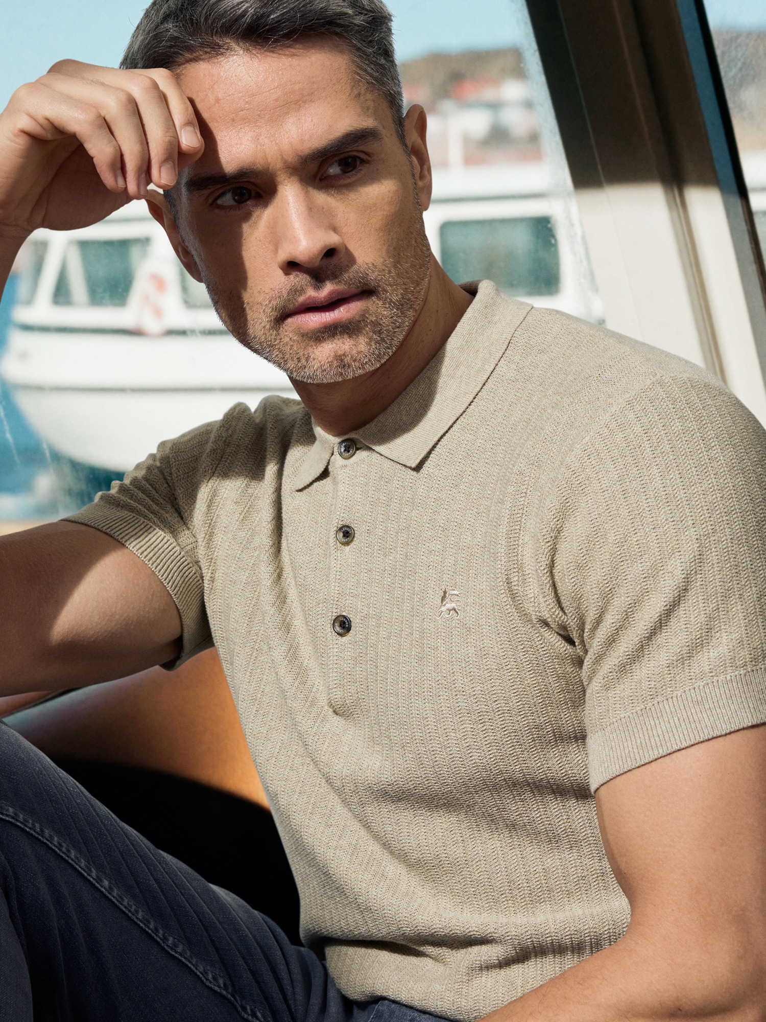 LERROS Poloshirt "LERROS Strick-Polo mit klassisch geknöpftem Kragen" günstig online kaufen