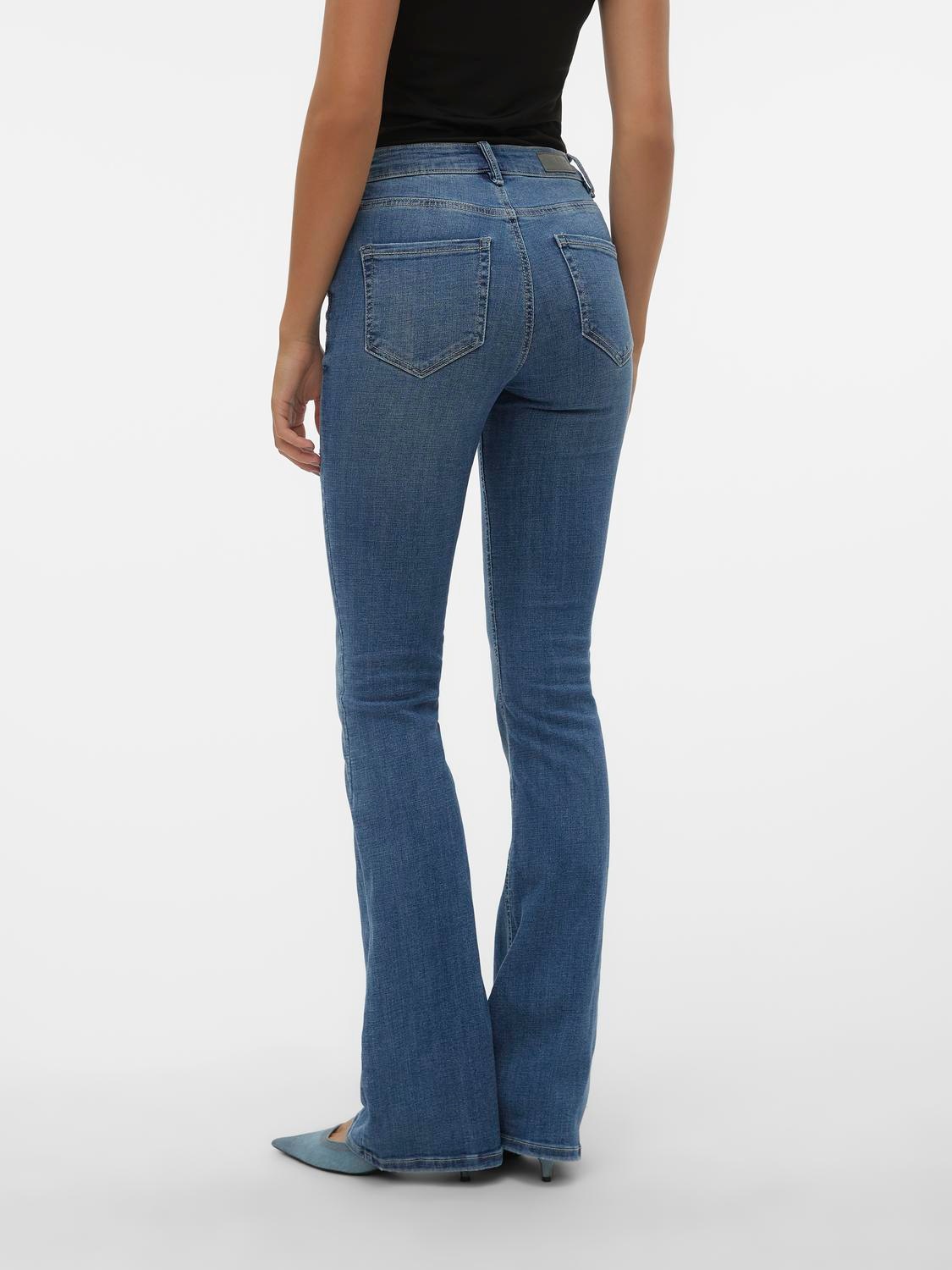 Vero Moda Bootcut-Jeans "VMFLASH MR FLARED JEANS LI347 GA NOOS" Baumwollmis günstig online kaufen