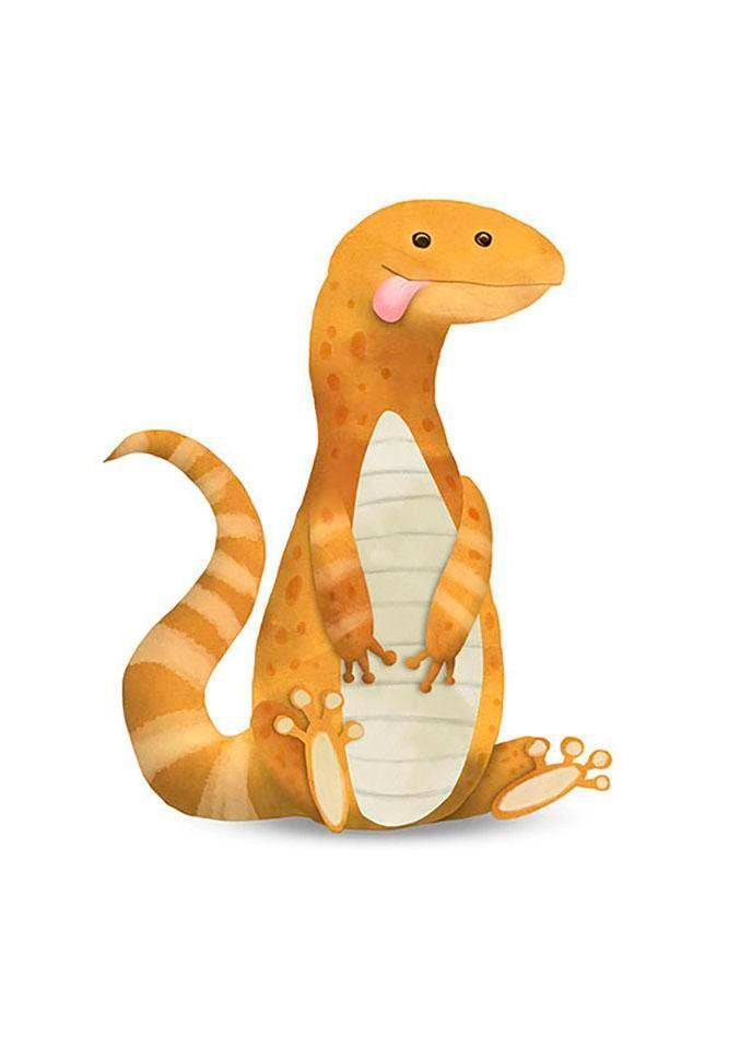 Komar Bild »Cute Animal Lizard«, Tiere, (1 St.), Wandbild zur Dekoration - ohne Rahmen