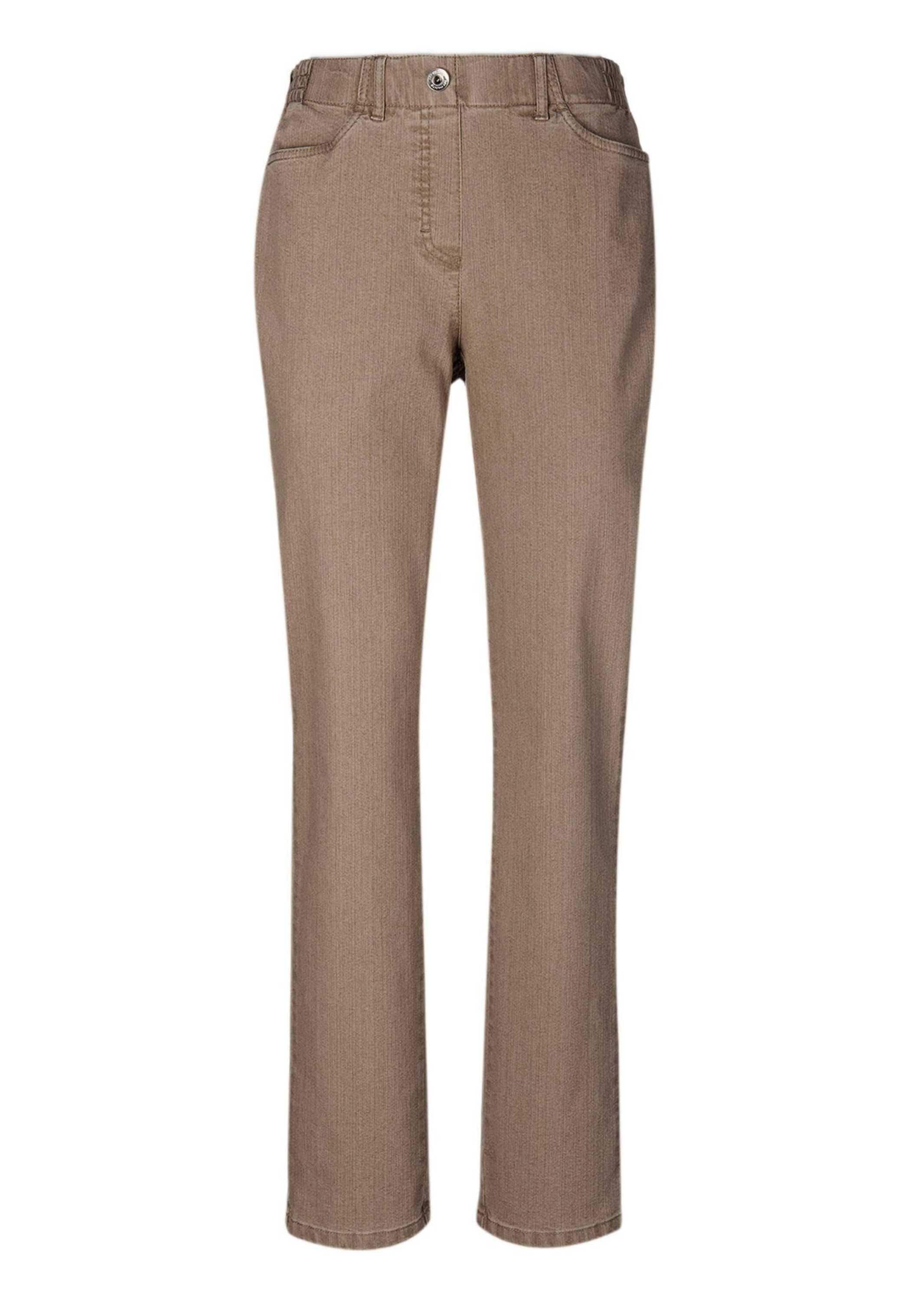 GOLDNER Regular-fit-Jeans "Kurzgröße Klassische Jeansschlupfhose MARTHA" Dehnbar in jede Richtung