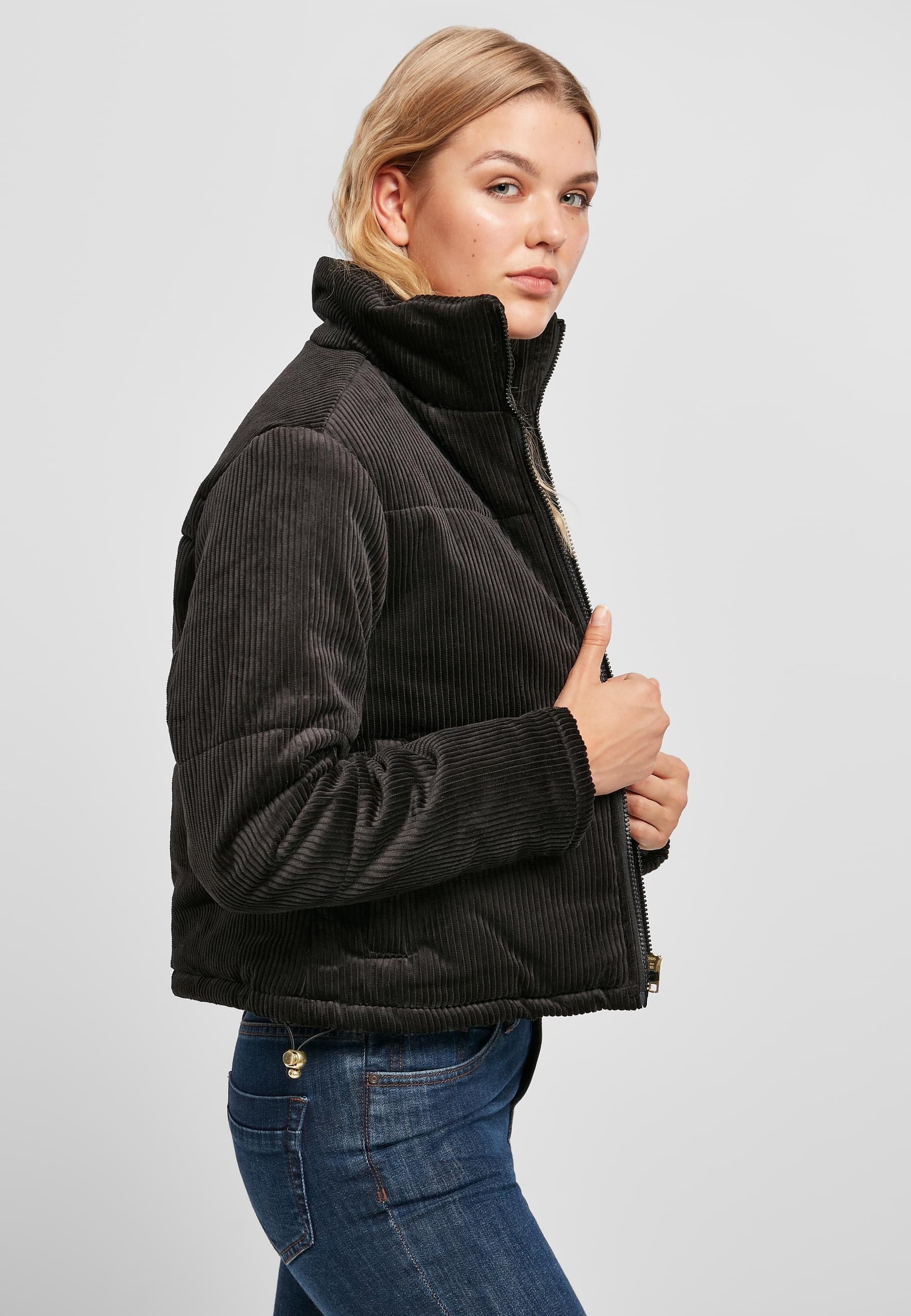 URBAN CLASSICS Winterjacke »Urban Classics Damen Ladies Corduroy Puffer Jacket«, (1 St.), ohne Kapuze