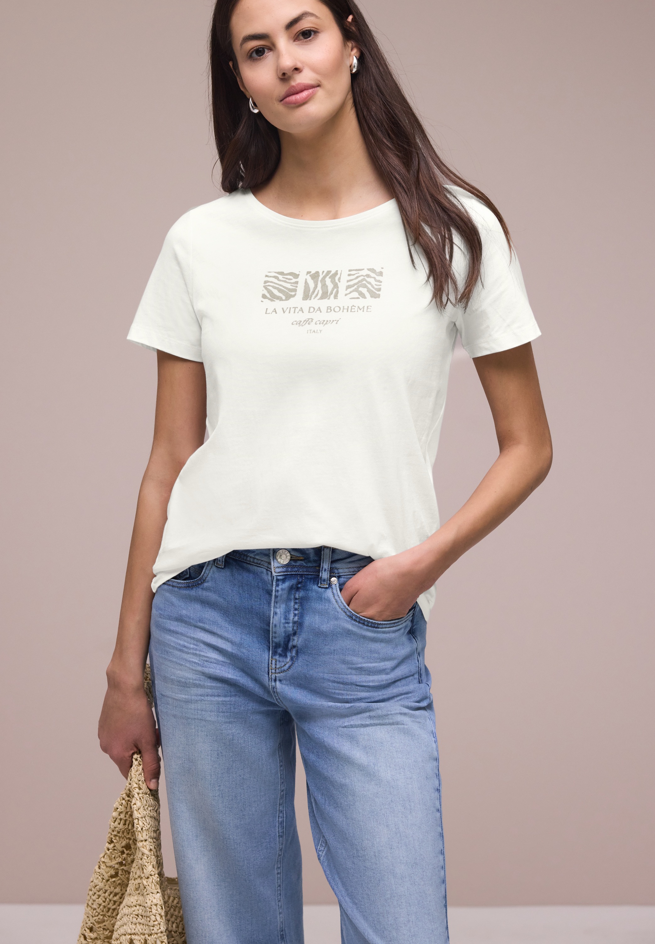 Street One Print-Shirt Aus Reiner Baumwolle