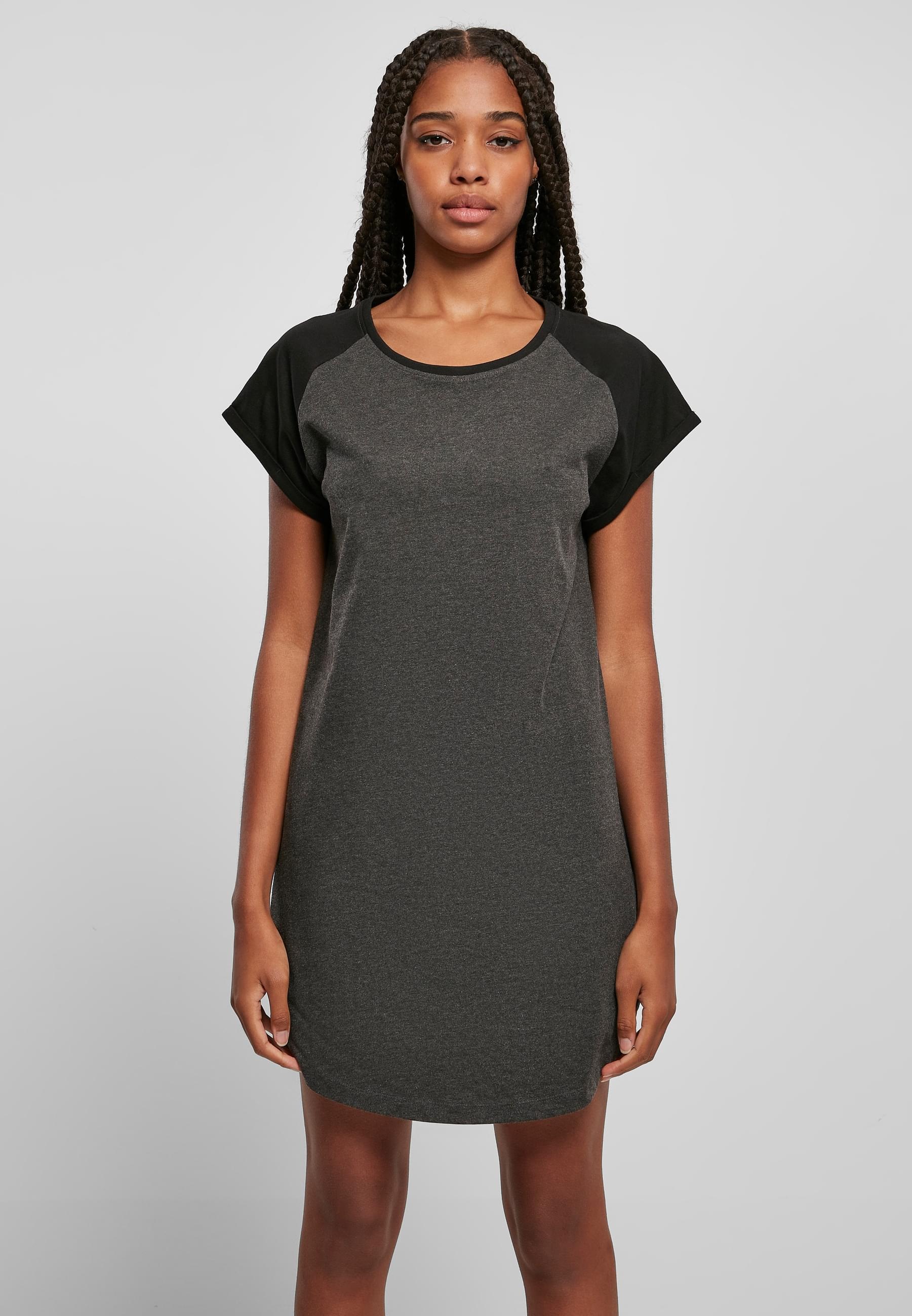 URBAN CLASSICS Shirtkleid »Urban Classics Damen Ladies Contrast Raglan Tee Dress«, (1 tlg.)