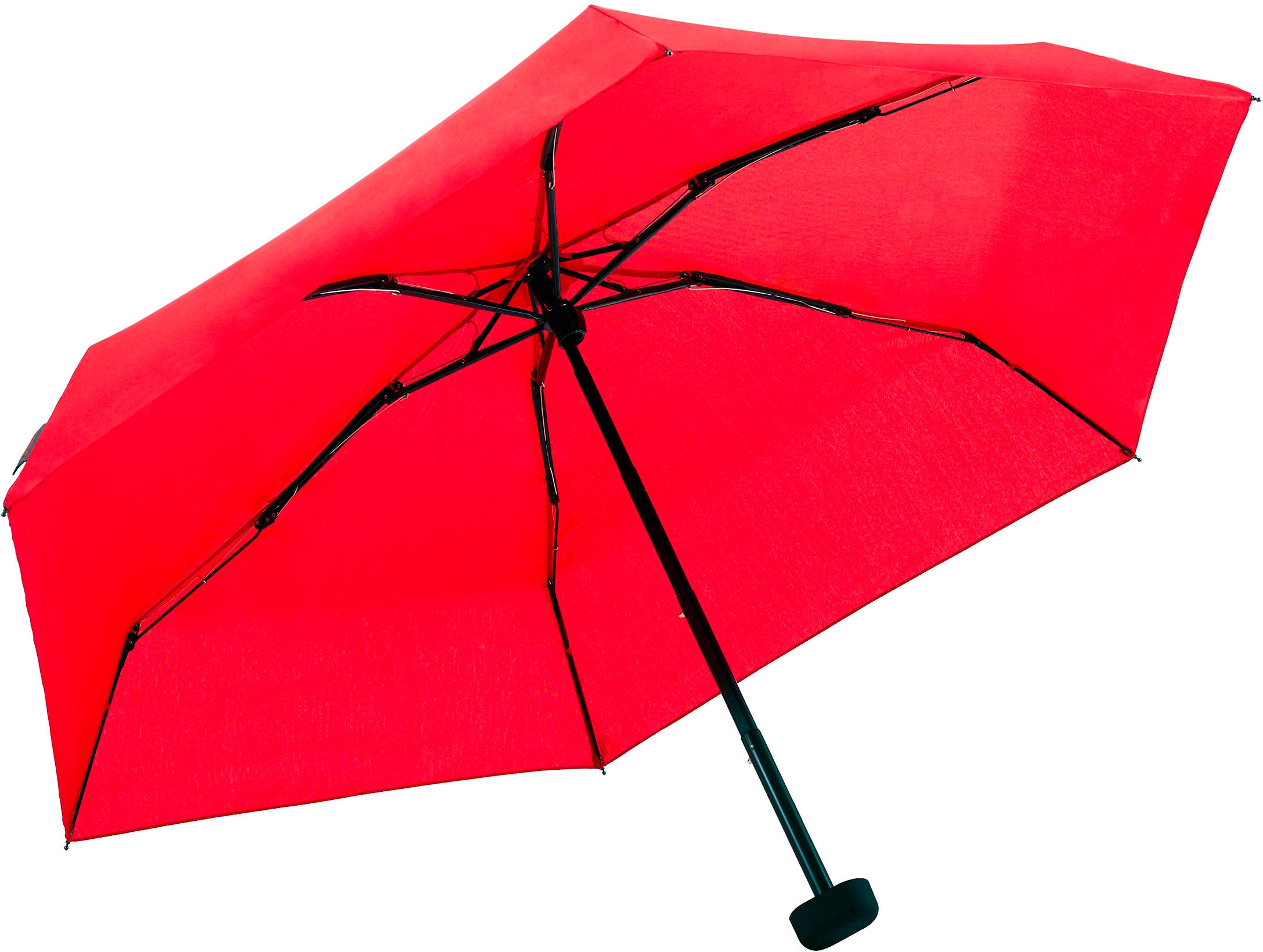 EuroSCHIRM® Taschenregenschirm »Dainty, rot«, besonders leicht, super flach und extra klein