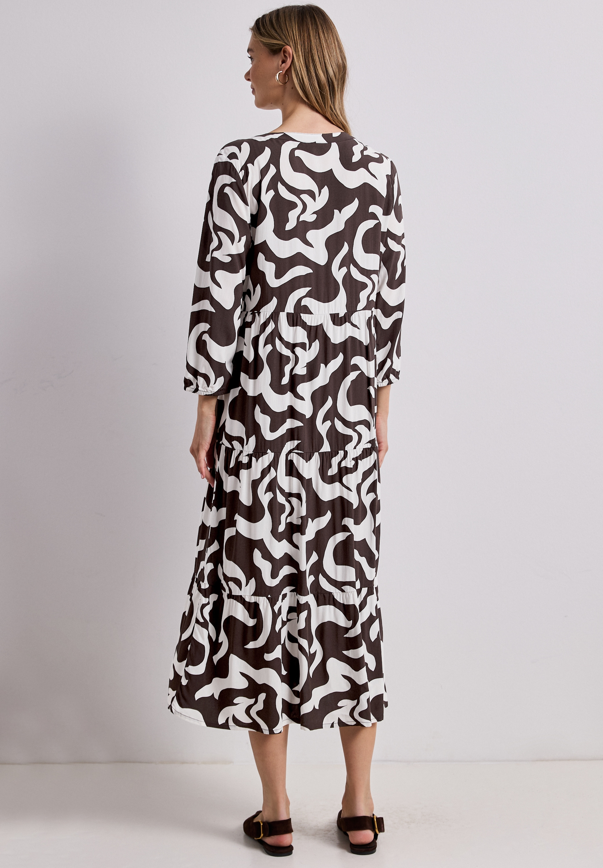 STREET ONE Maxikleid Ohne Taschen mit allover Print