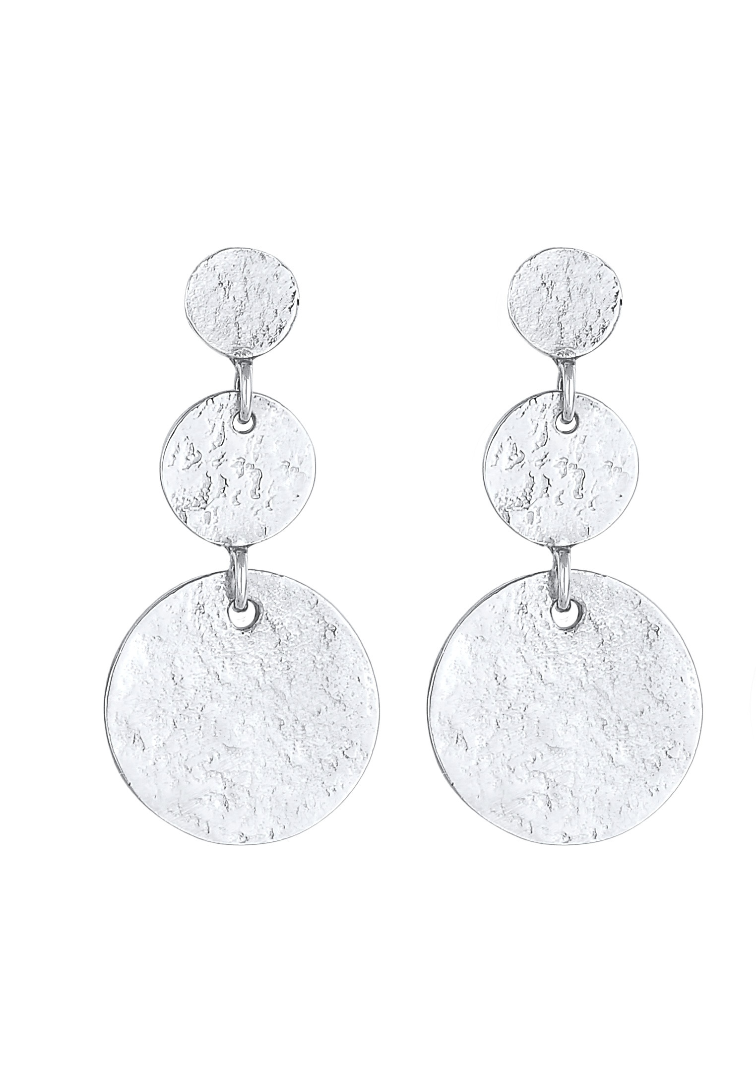 Elli Paar Ohrstecker »Ohrhänger Plättchen Vintage Antique 925 Silber«