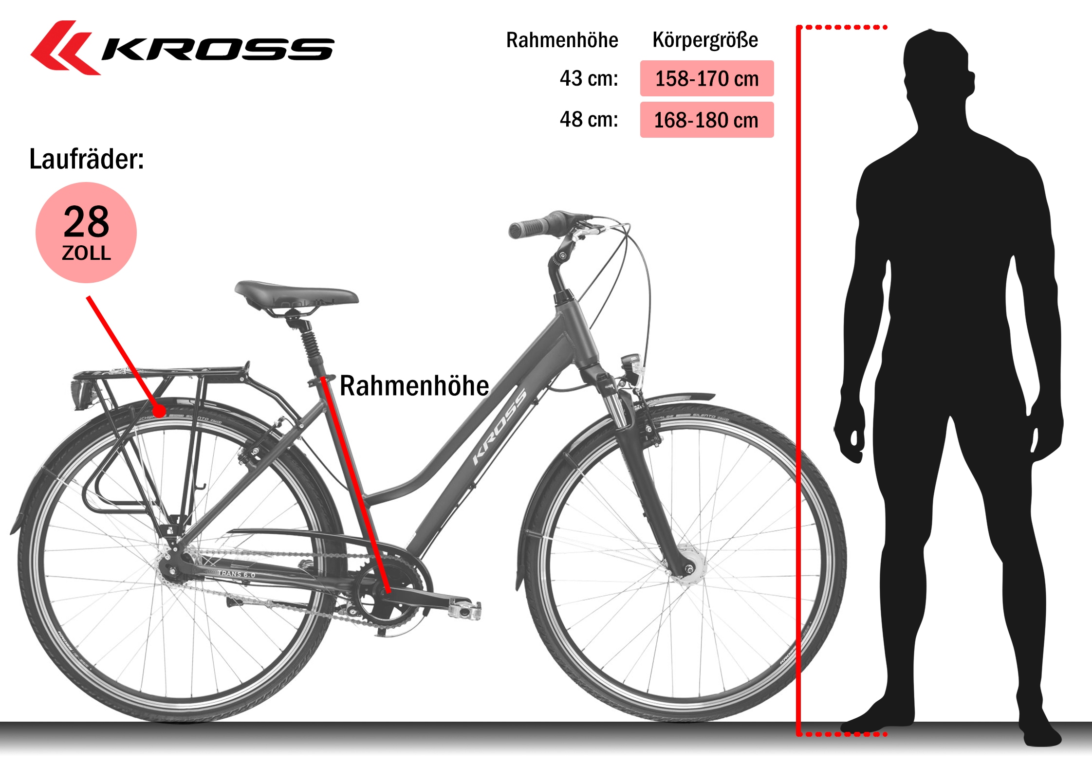 Kross Trekkingrad »Trans 6.0 blau« 7 Gang Shimano NEXUS 7 Schaltwerk Nabenschaltung