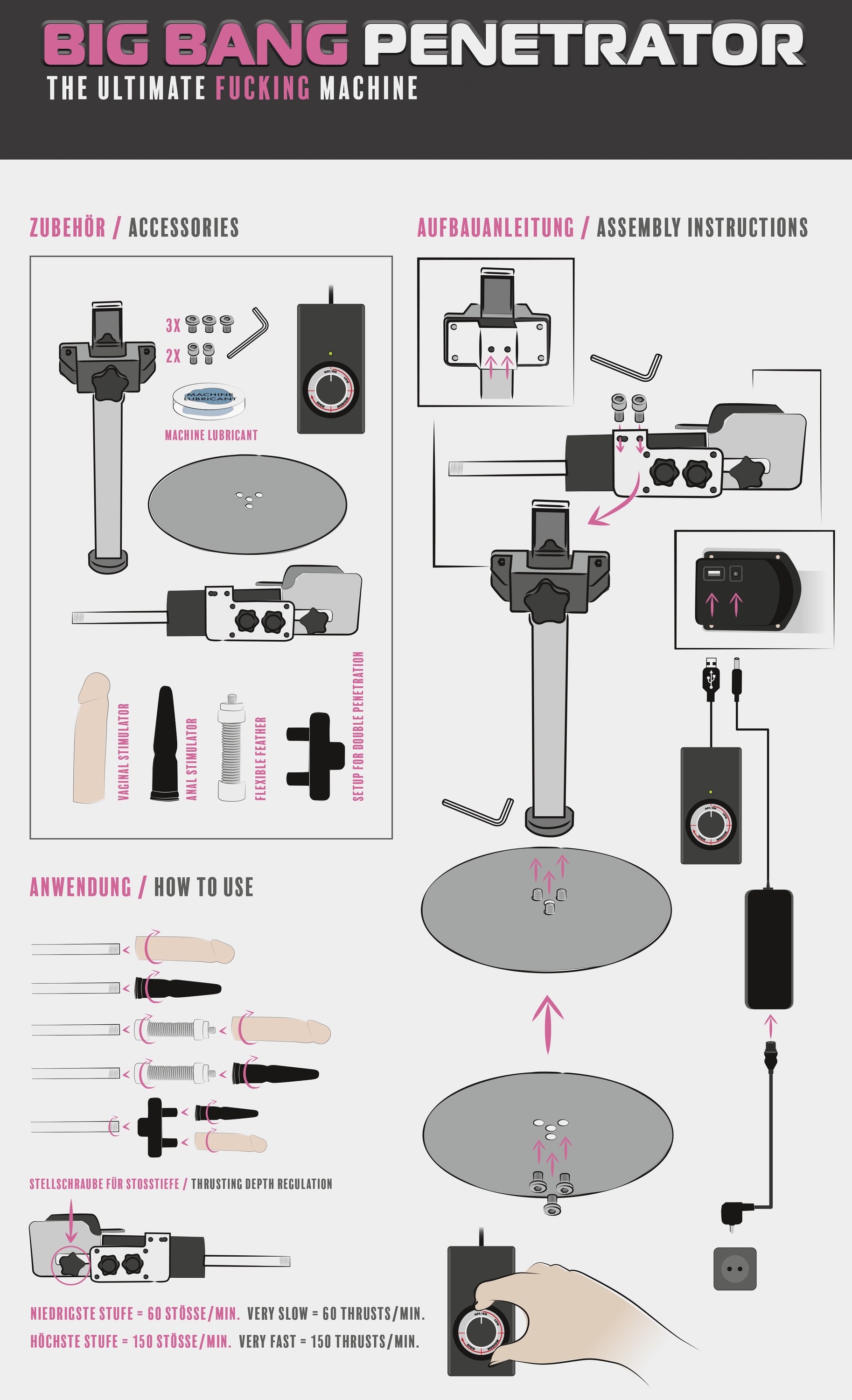 You2Toys Erotik-Toy-Set »Liebesmaschine Big Bang Penetrator« ()