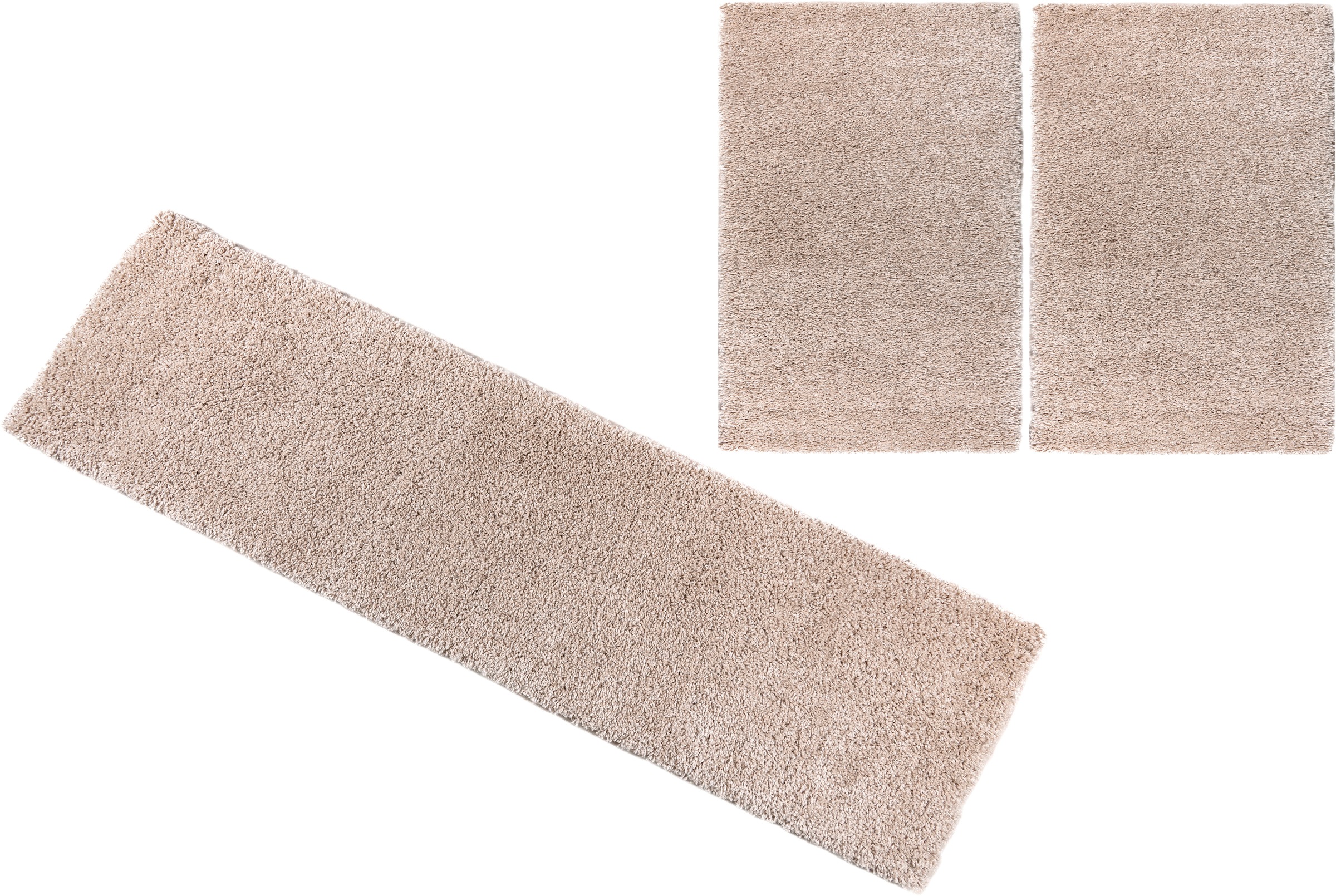 Bettumrandung OTTO HOME "Viva" Gr. 14, beige (sand), H:45mm, Obermaterial: 100% Polypropylen, Bettumrandungen, Bettvorleger, Läufer-Set, Uni-Farben, einfarbig, besonders kuschelig