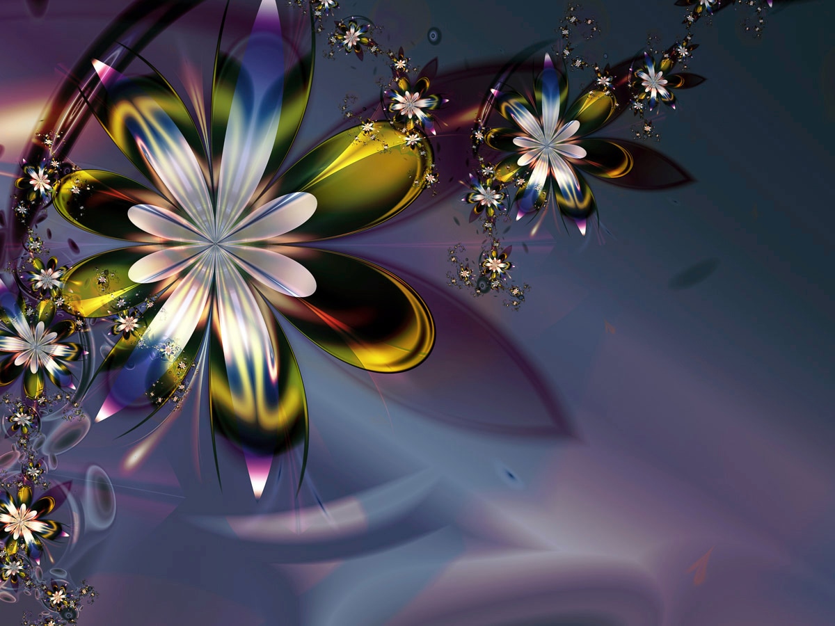 Papermoon Fototapete "Abstrakt Blumen"