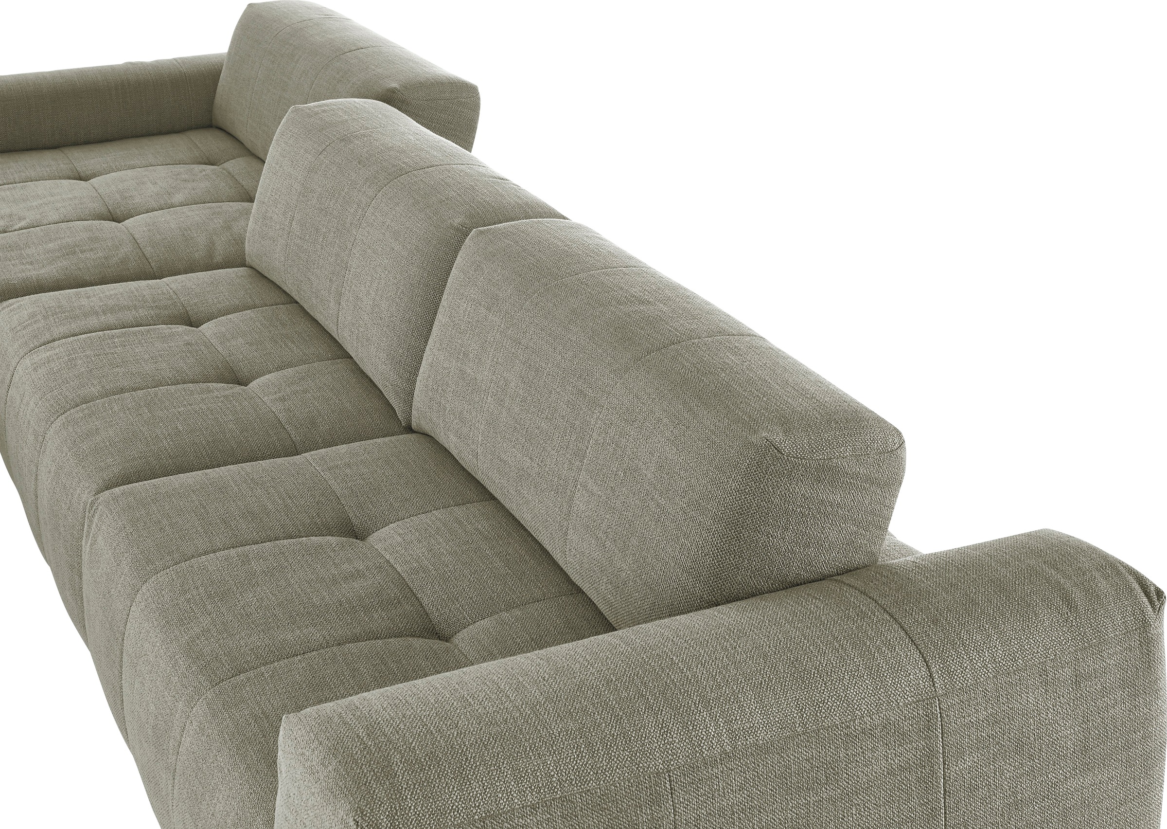 3C Candy Ecksofa »Yoshy mit Komfortfunktionen, modern und bequem, L-Form«, Zwei verschiedene Sitztiefen durch verstellbare Rückenlehne
