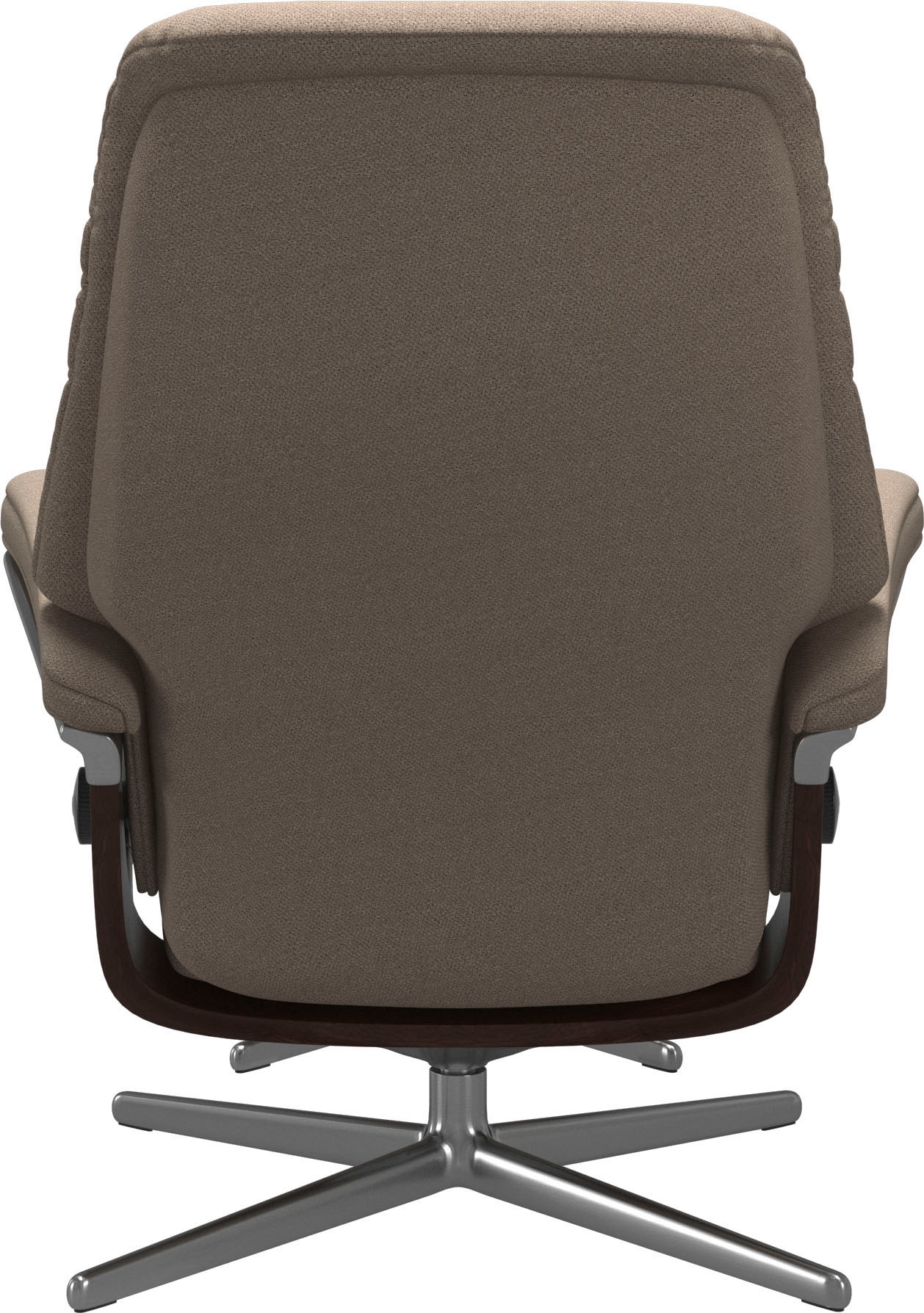 Stressless® Relaxsessel »Sunrise«, (Set, Relaxsessel mit Hocker), mit Hocker, mit Cross Base, Größe S, M & L, Holzakzent Braun