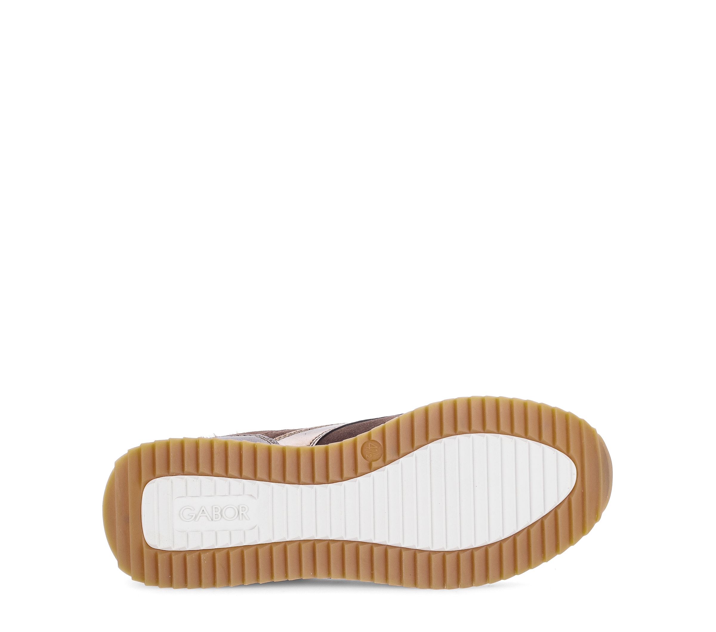 Gabor Sneaker  Keilabsatz, Schnürschuh mit Fellimitat am Schaftrand, G-Weite