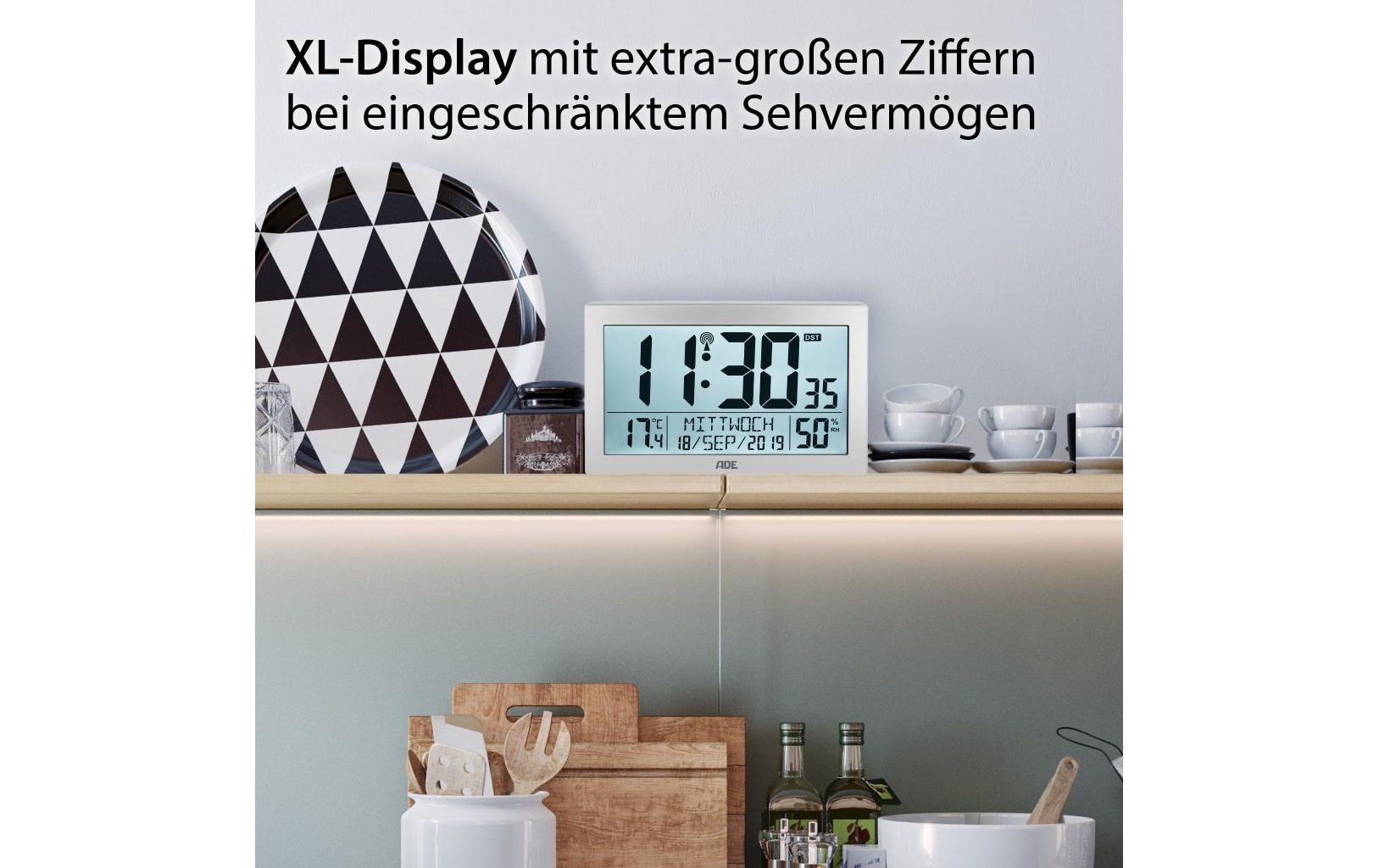 ADE Wanduhr »XL, Silber«