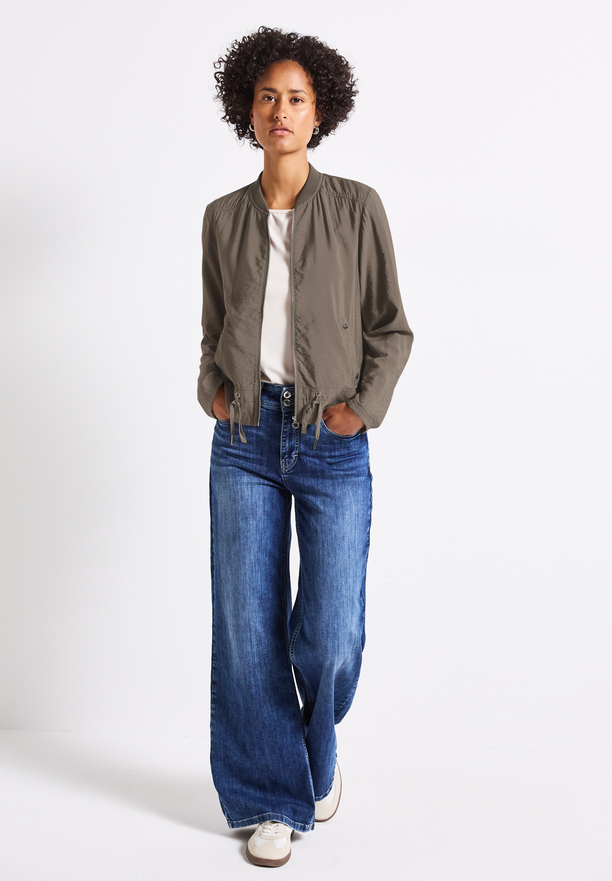 STREET ONE Kurzjacke, ohne Kapuze, aus elastischem Materialmix