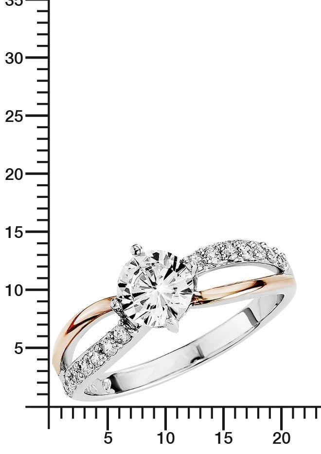 Amor Silberring »Schmuck Geschenk, Fingerring Verlobung«, mit Zirkonia (synth.)