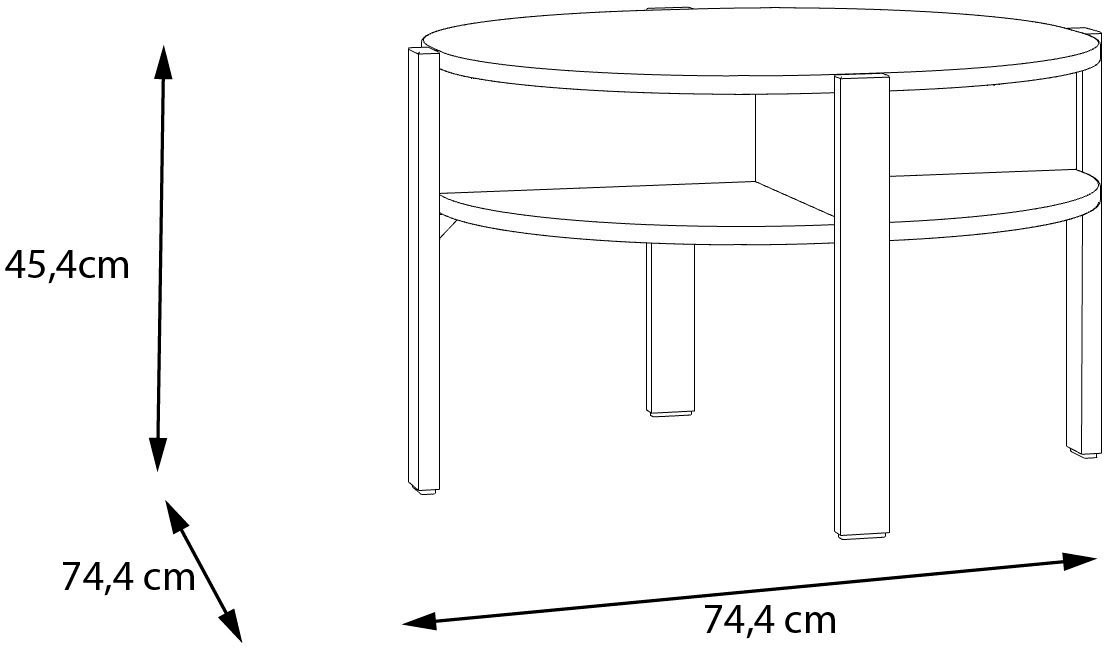 FORTE Tobago Side Table Taupe 4