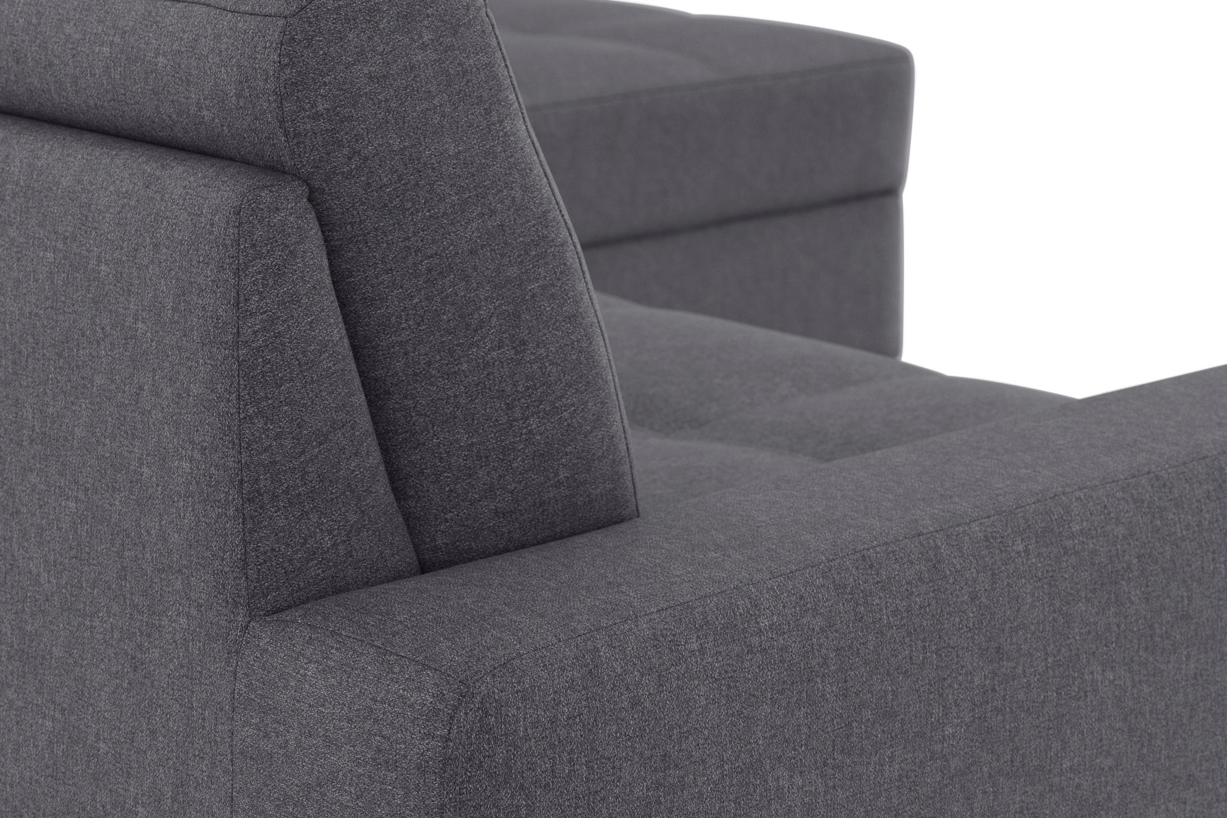 DOMO collection Ecksofa »Florentina zeitlos und elegant, Sitznähte als Designelement, L-Form«, wahlweise mit Bettfunktion, mit Kontrastnaht, Komfortsitzhöhe 47cm