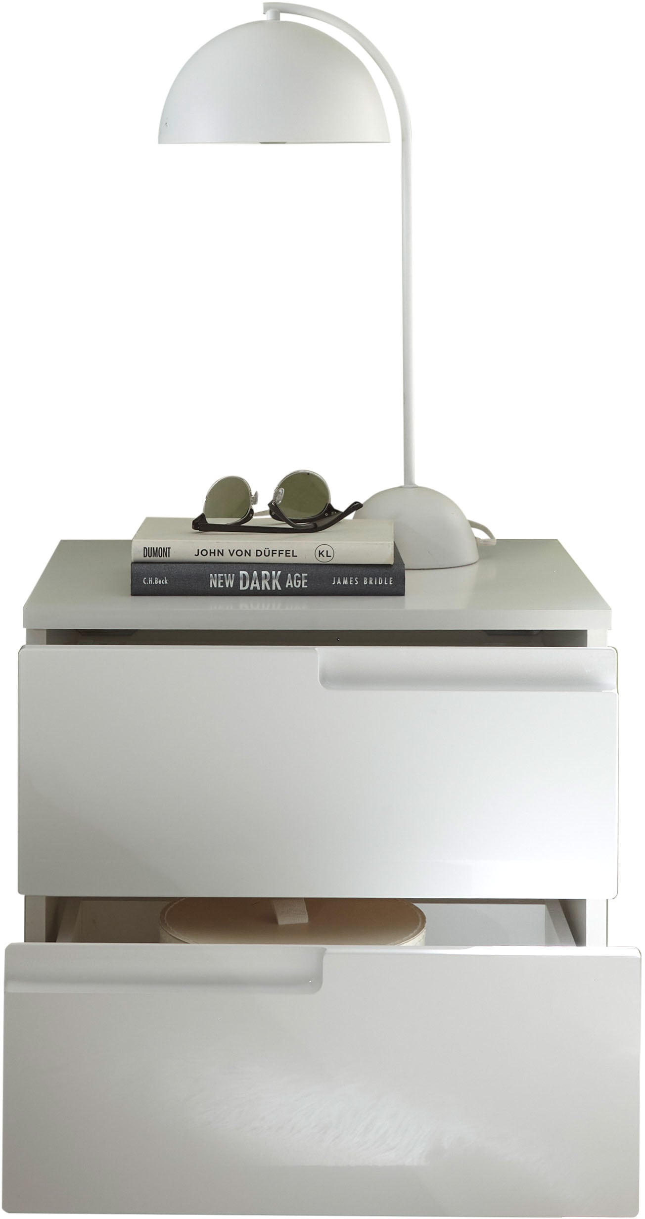 Schlafkontor Nachtkommode »Spice Nachttisch, Nachtkonsole, Nachtkästchen« Ausfräsung als Griffmulde und optisches Highlight