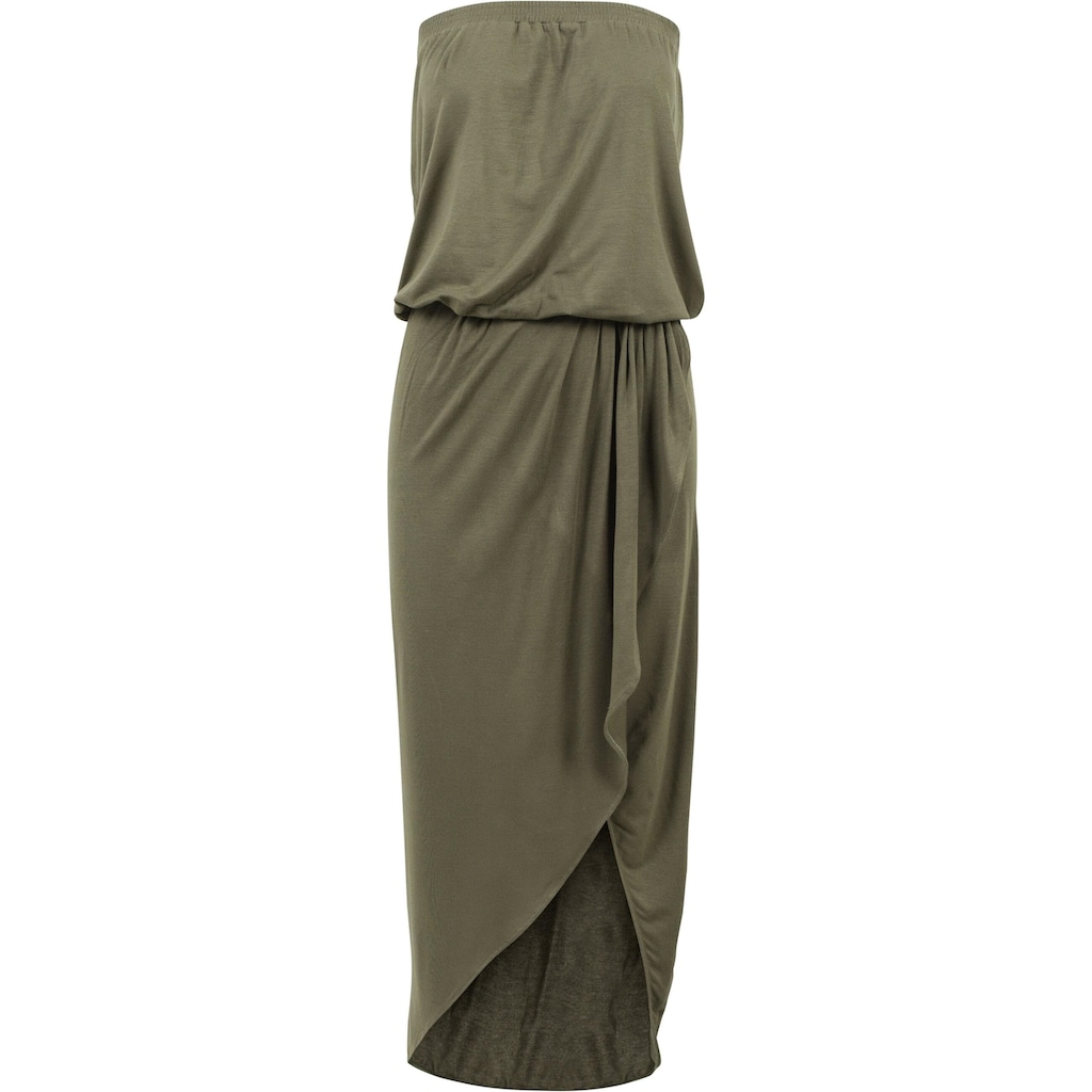 URBAN CLASSICS Shirtkleid »Urban Classics Damen Ladies Viscose Bandeau Dress«, (1 tlg.)