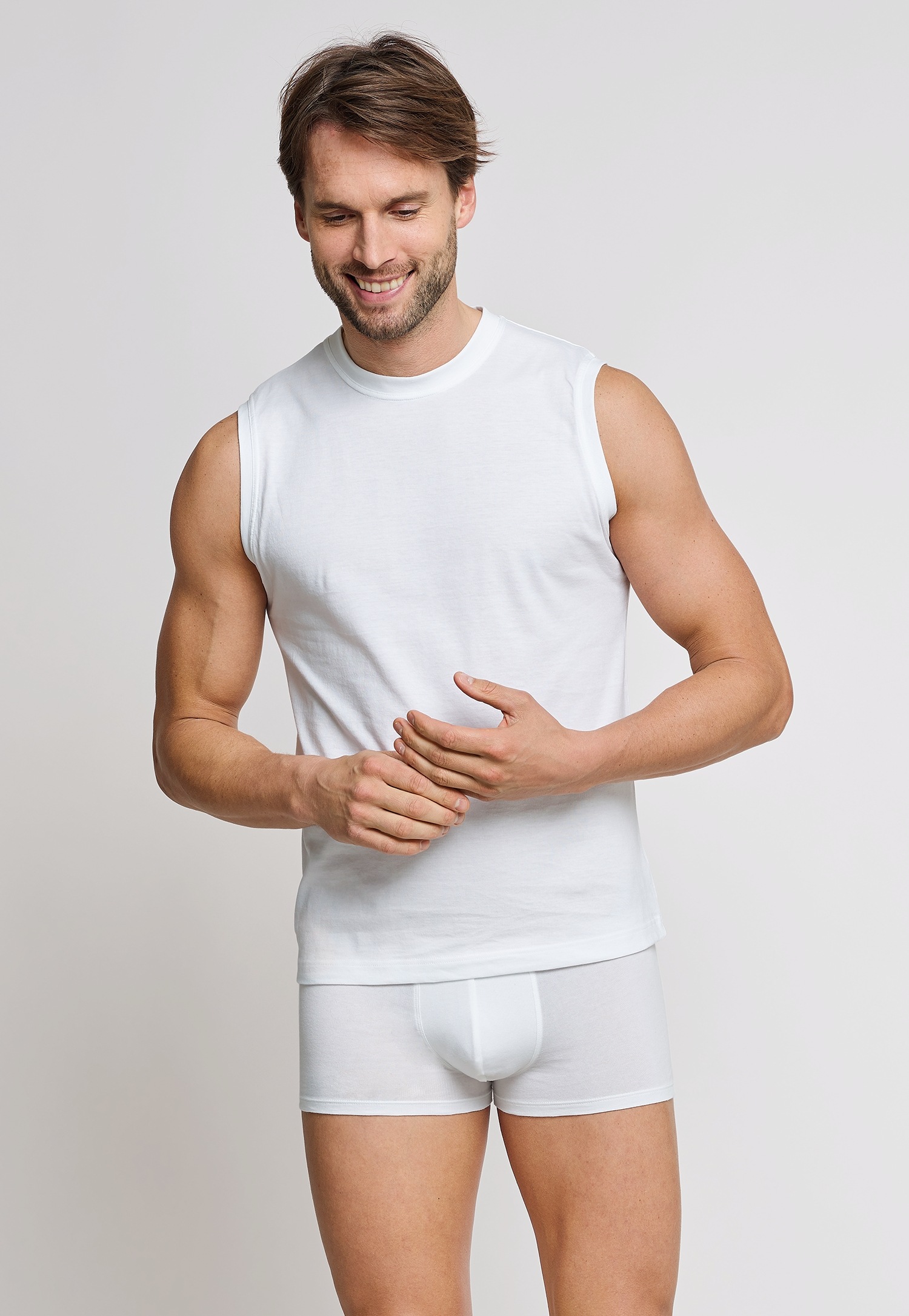 Schiesser Achselhemd "Essentials", (2er Pack), ärmellos, Doppelpack, Rundha günstig online kaufen