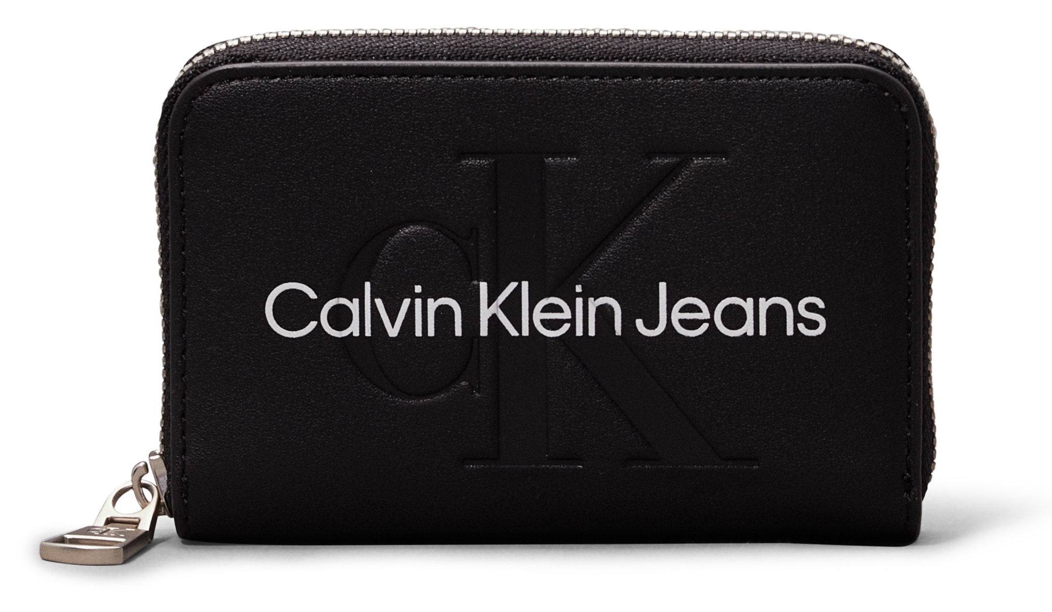 Calvin Klein Jeans Geldbörse "SCULPTED MED ZIP AROUND MONO", Portemonnaie Damenbörse