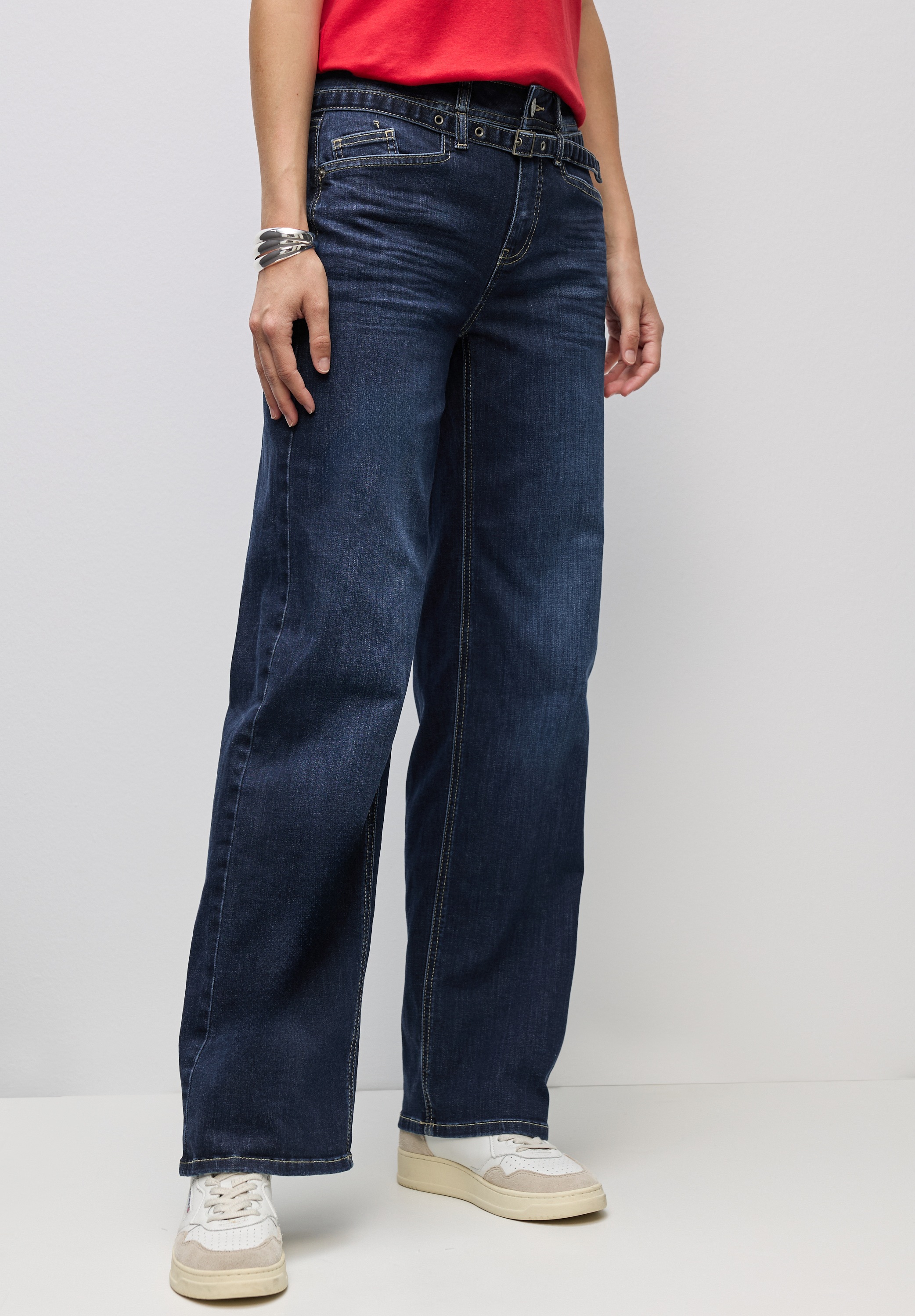 STREET ONE Loose-fit-Jeans, High Waist