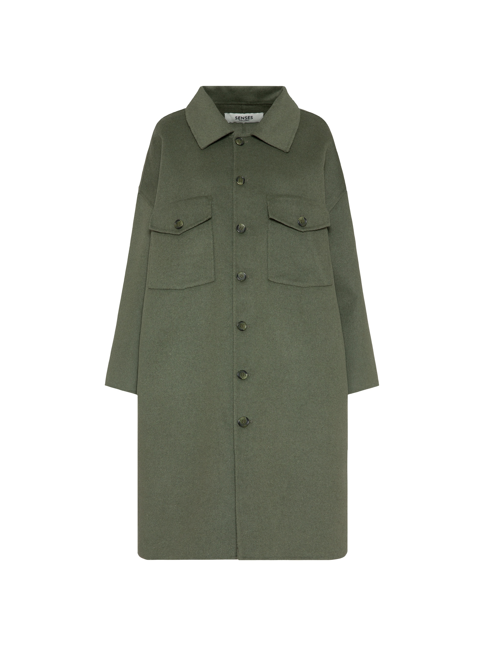 SENSES.THE LABEL Langjacke ohne Kapuze mit Brusttaschen