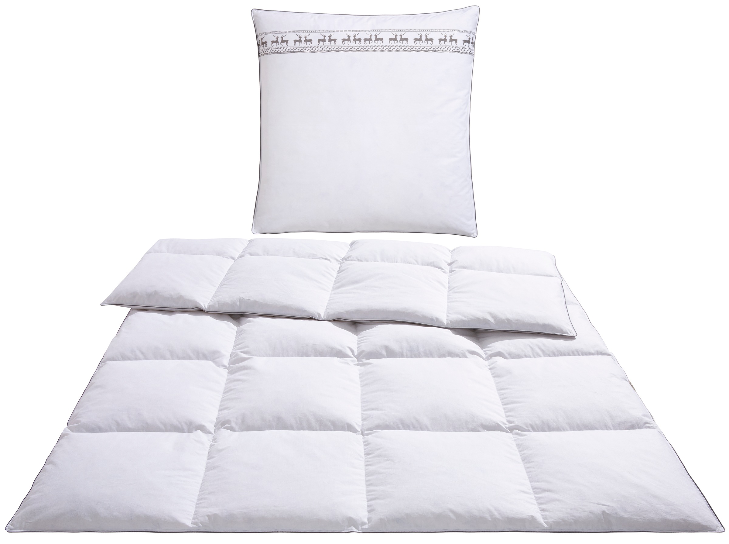 Älgdröm Federbettdecke + Kopfkissen "Forsakar, Bettdecke 135x200 cm, 155x22 günstig online kaufen