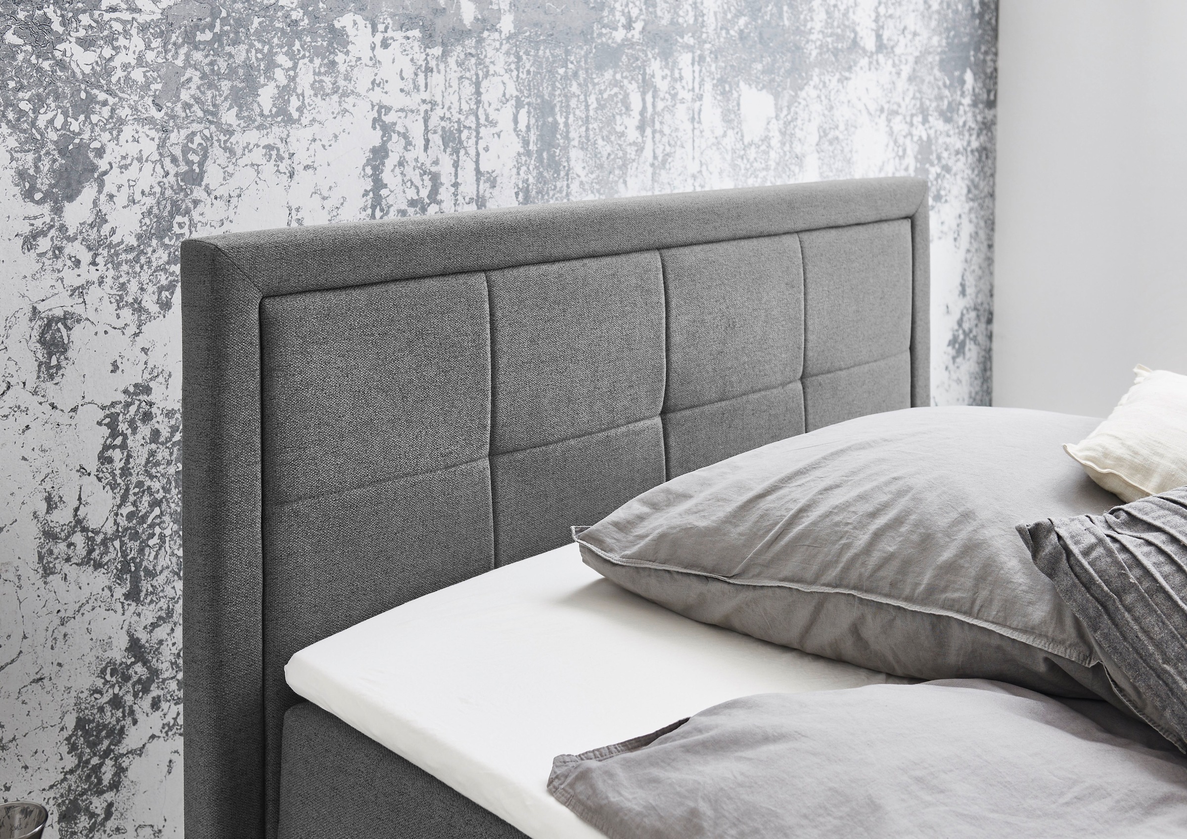 Home affaire Boxbett »Fergus inkl. Bettkasten und Topper, Breite 120cm« mit Metallfuß in Chromoptik