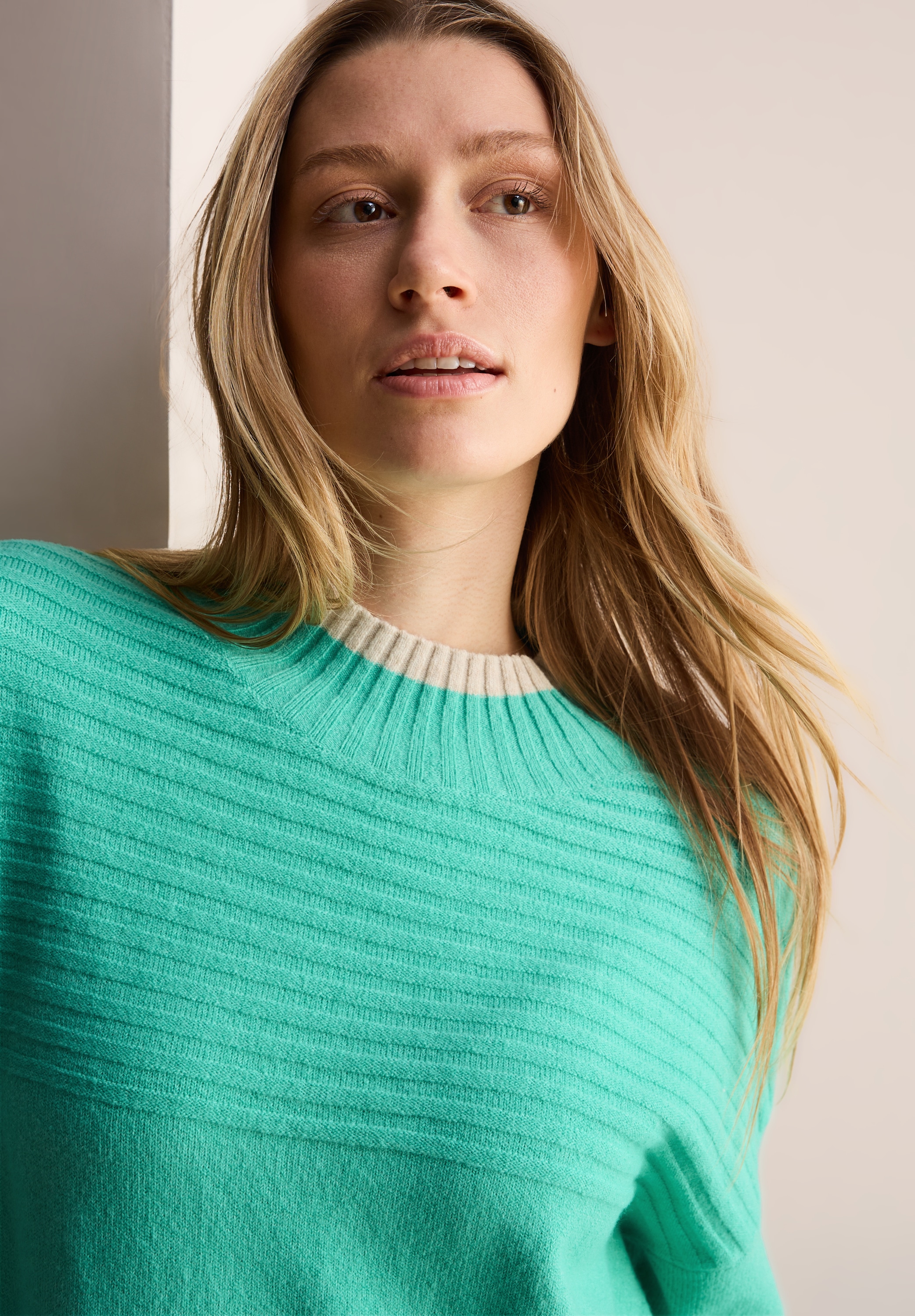 Cecil Stehkragenpullover, mit Elasthan-Anteil