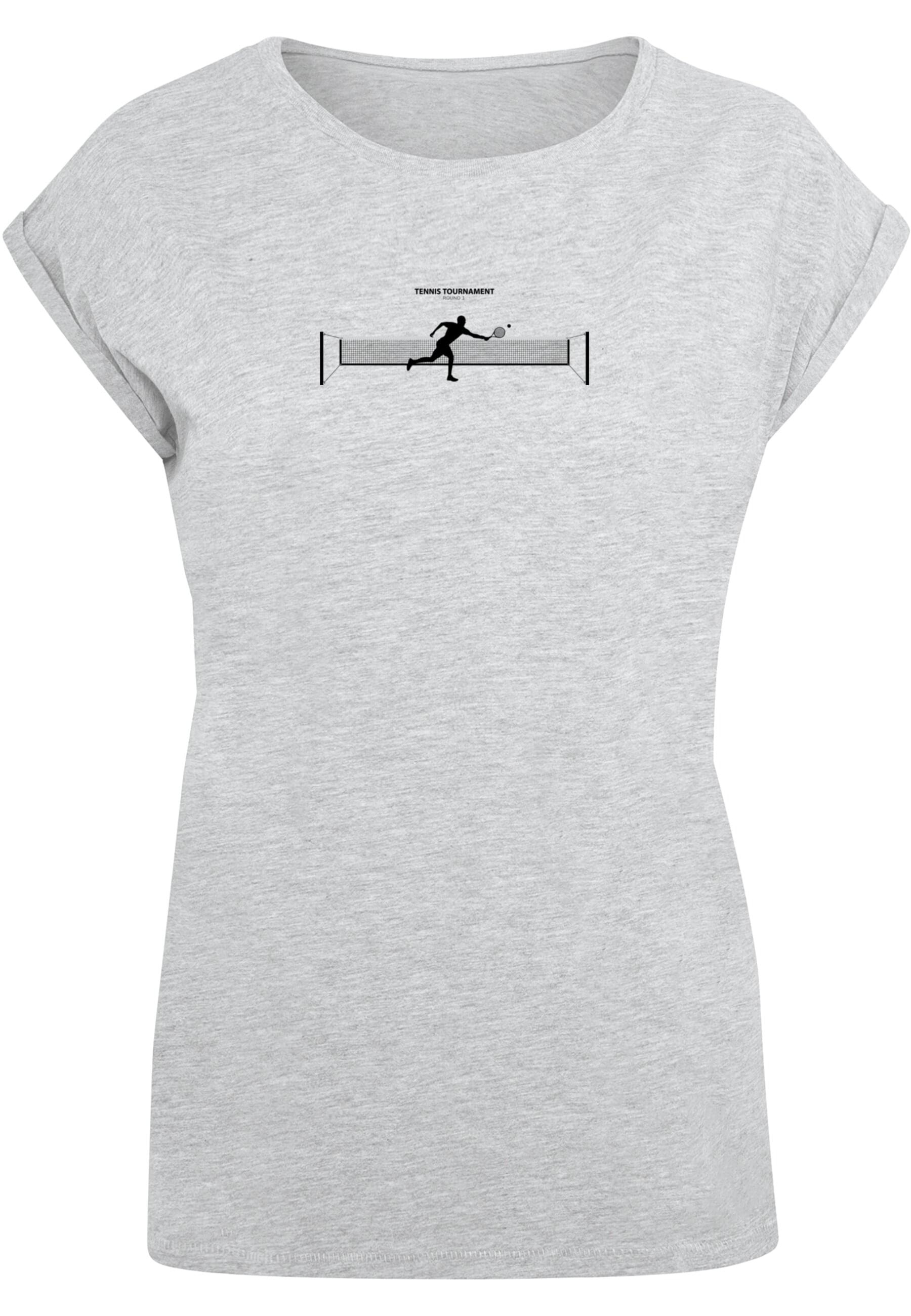 Merchcode T-Shirt "Merchcode Damen Ladies Tennis Round 1 Extended Shoulder günstig online kaufen