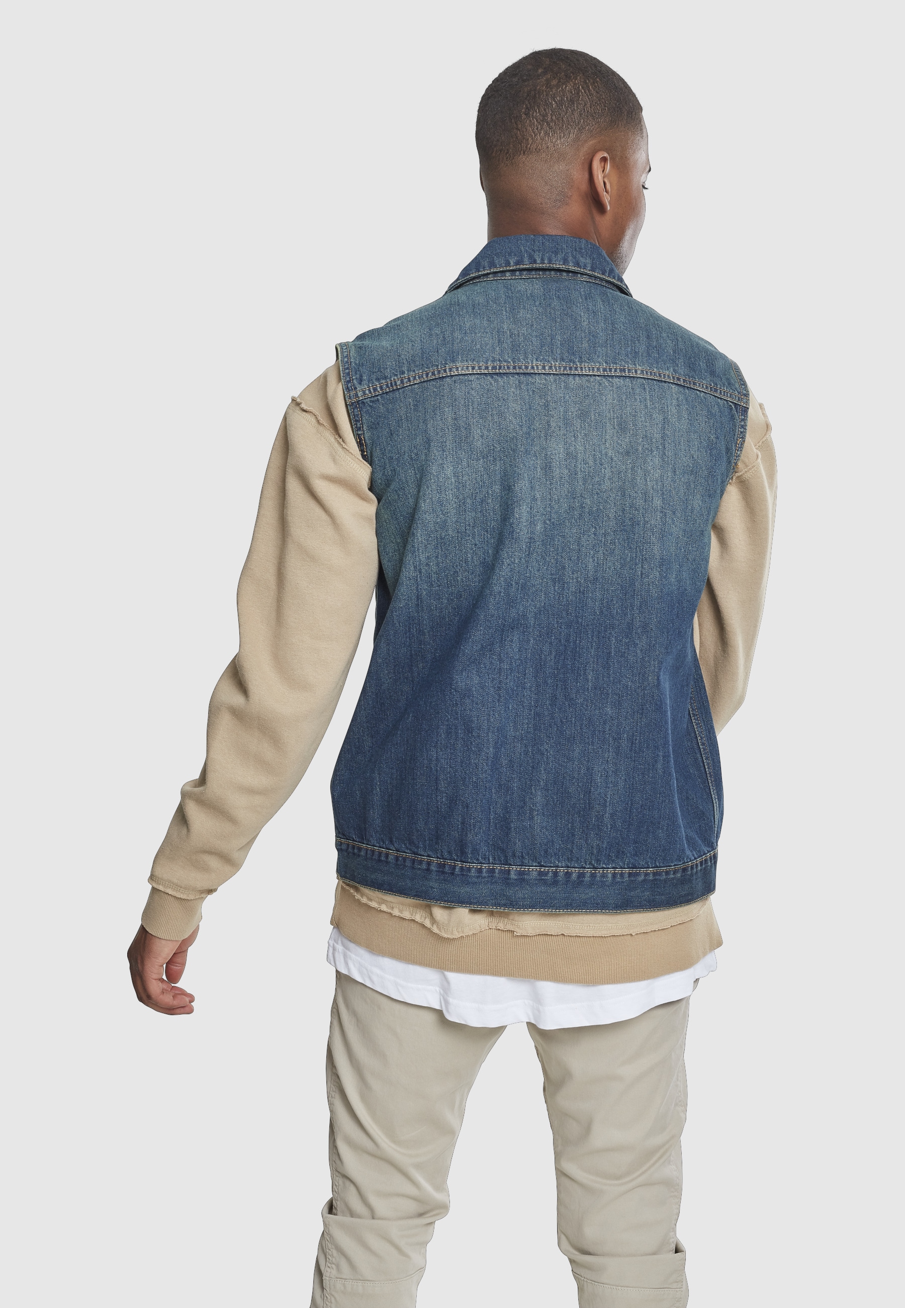URBAN CLASSICS Jerseyweste »Urban Classics Herren Denim Vest« 1 Stk.