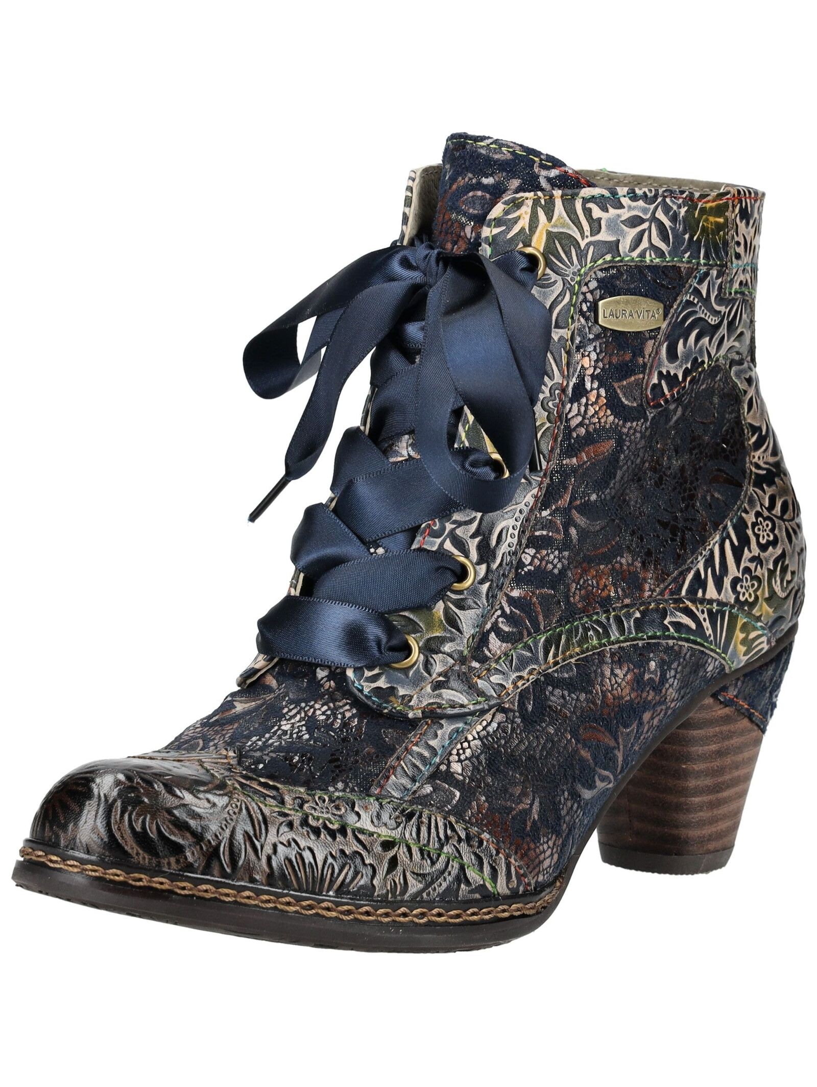 LAURA VITA Schnürstiefelette "LAURA VITA Stiefelette Leder/Textil" günstig online kaufen