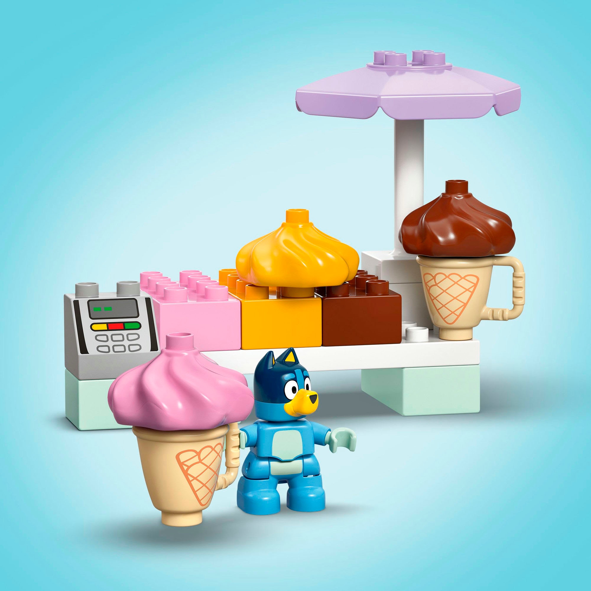 LEGO® Konstruktionsspielsteine »Ausflug zur Eisdiele mit Bluey (10458), LEGO DUPLO Bluey«, (22 St.), Made in Europe