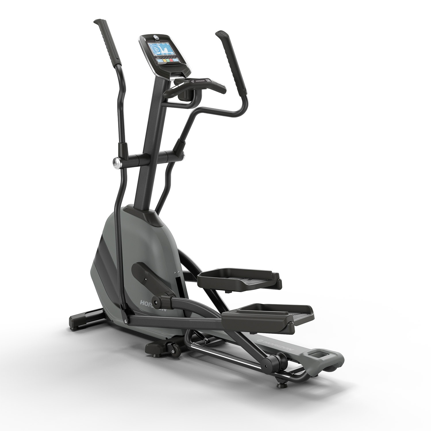 HORIZON FITNESS Ellipsentrainer-Ergometer "Andes 7.1", ohne Unterlegmattegrau, schwarz, Crosstrainer