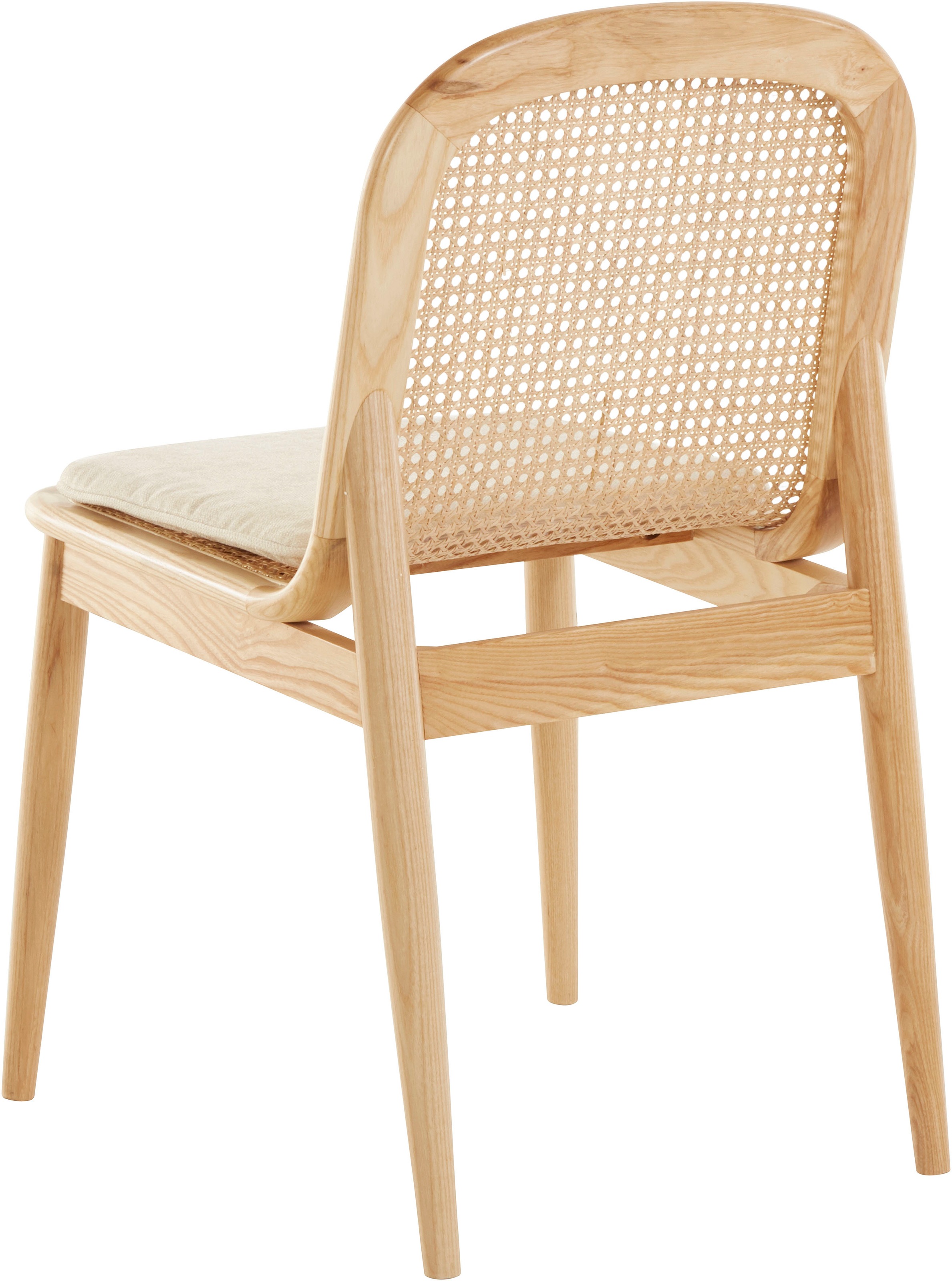 LeGer Home by Lena Gercke Esszimmerstuhl »214LINASTUHL«, (Set), Polsterstuhl mit Rahmen und Beinen aus massivem Eschenholz