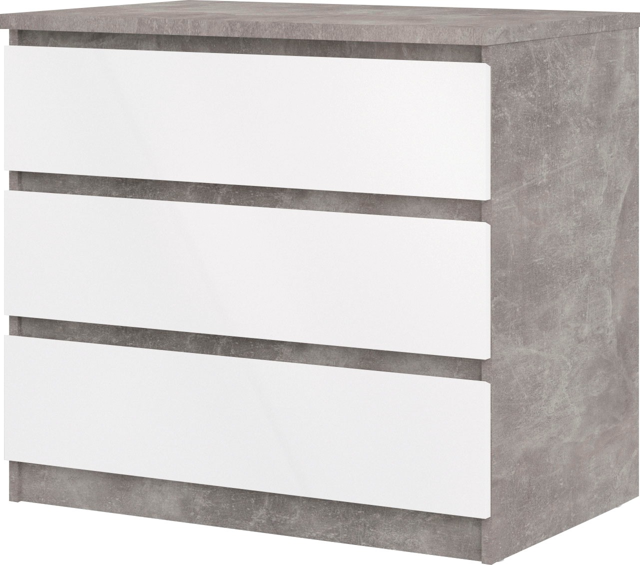 INOSIGN Kommode "Naia" abgerundete Schubladenkanten auf Metallgleiter, Brei günstig online kaufen